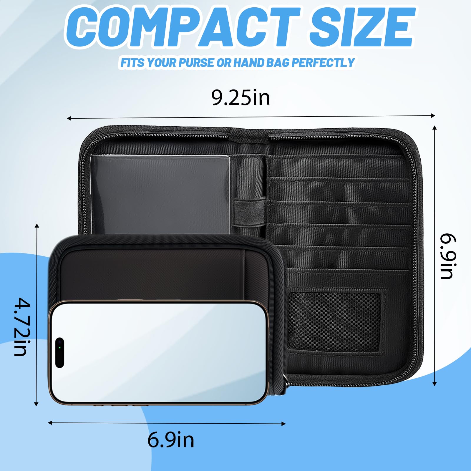 Passport Holder for Travel, RFID Blocking Wallet for Couples Men and Family