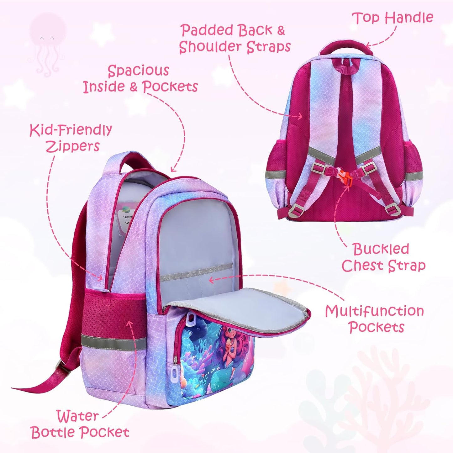 Kids Backpack for Boys Girls Children Bookbags for Preschool Elementary Middle School Lightweight Teen School Bags Backpacks