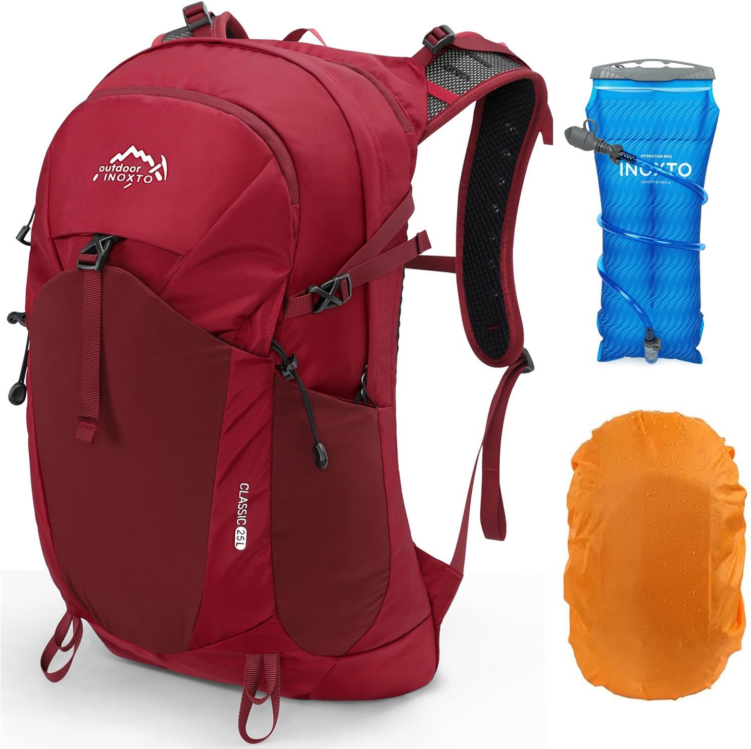 Hiking Hydration Backpack with 3l Water Bladder for Women and Men 25L Water Backpack for Hiking