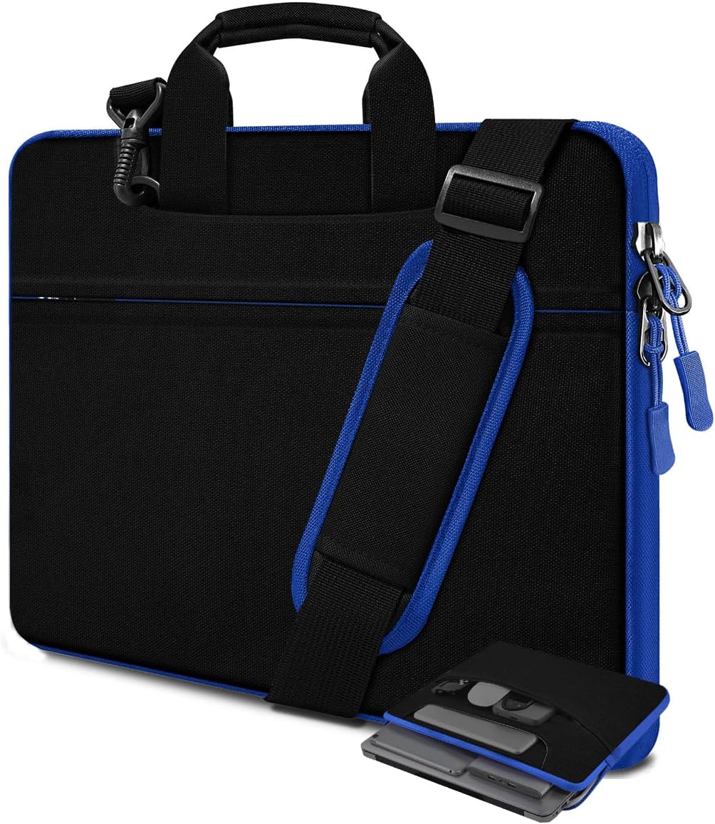 Laptop Case 15 inch Shoulder Bag Compatible with MacBook Air 15 M4 A3241 M3 A3114 M2 A2941 2025 2024 2023, XPS 15, HP Dell ASUS Lenovo and Most 15 inch Notebooks,Black blue