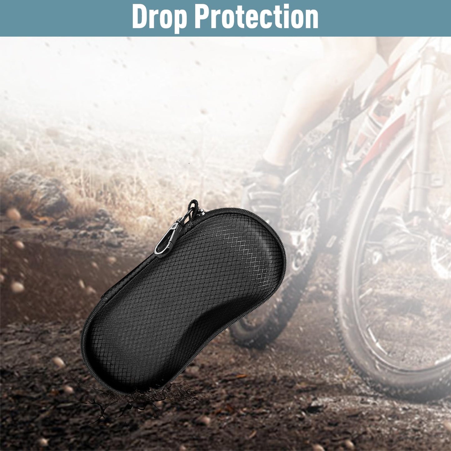 FINTIE Sunglasses Case, Hard EVA Shell Shockproof Sport Glasses Case with Metal Carabiner Travel
