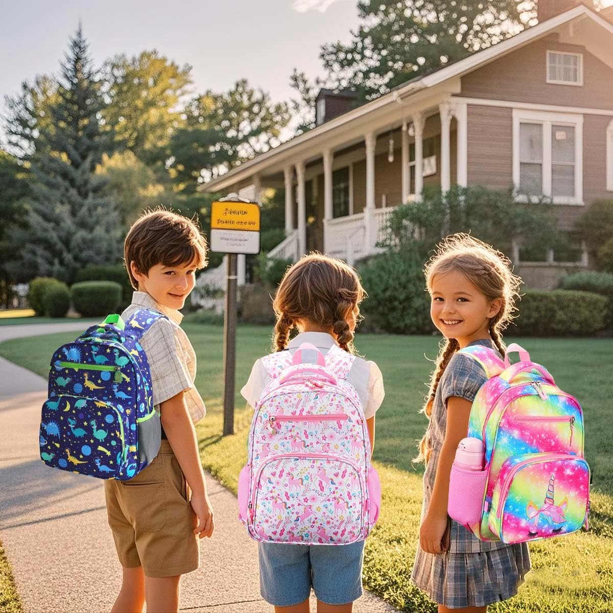 RHCPFOVR Kids Backpack for Girls - Girls Backpack 3-8 Ages Butterfly for Kids 15 Inch School Bookbag for Kindergarten Elementary School Bookbag for Girl 1st 2nd Grade