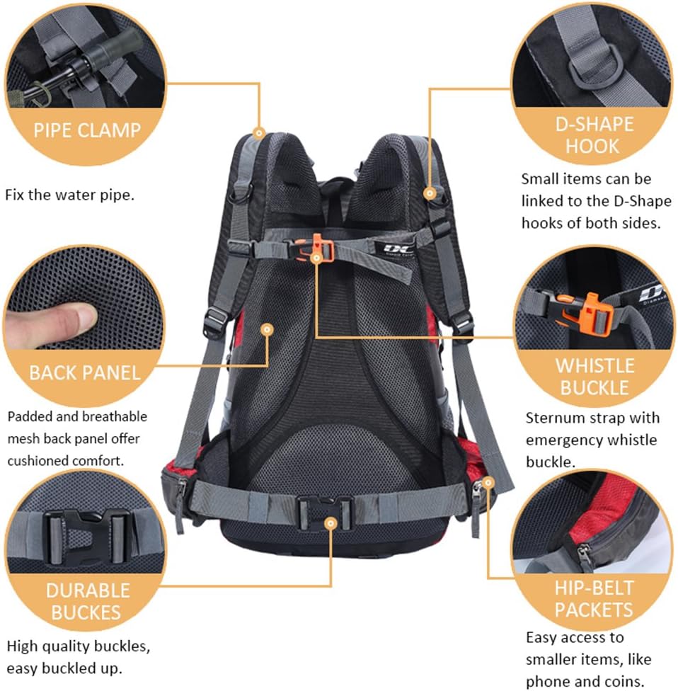 Diamond Candy Waterproof Hiking Backpack for Men and Women, Lightweight Day Pack for Travel Camping