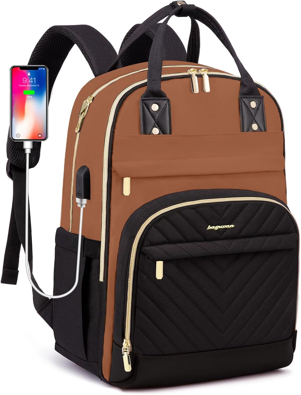 Laptop Backpack for Women Work Bag - 15.6 inch Travel Backpack with USB Charger College Bookbag