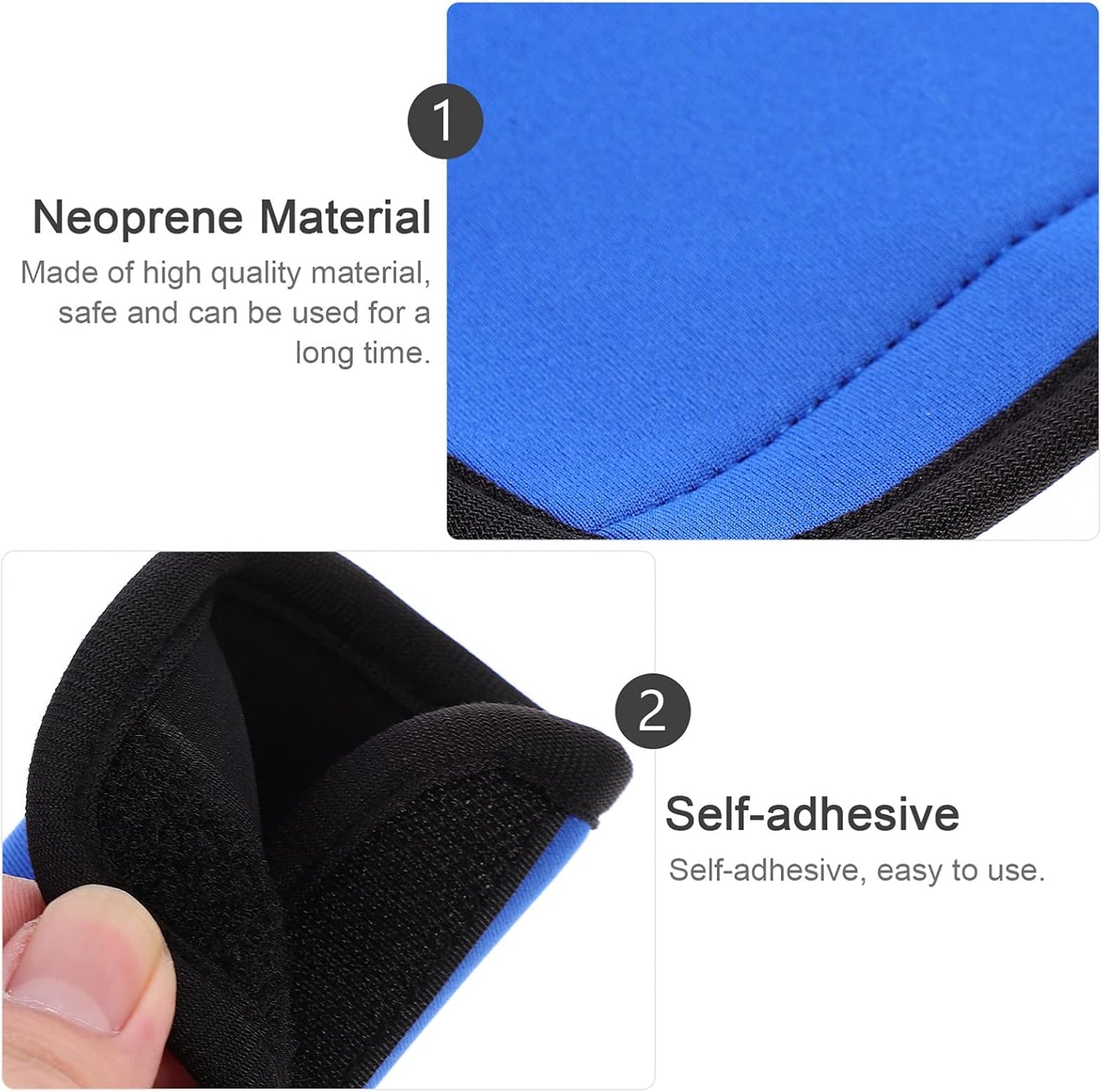 Generic Neoprene Handle Wrap, Travel Bag Handle Covers, Luggage Grip Luggage Identifiers Suitcase Handle Wraps (Blue)