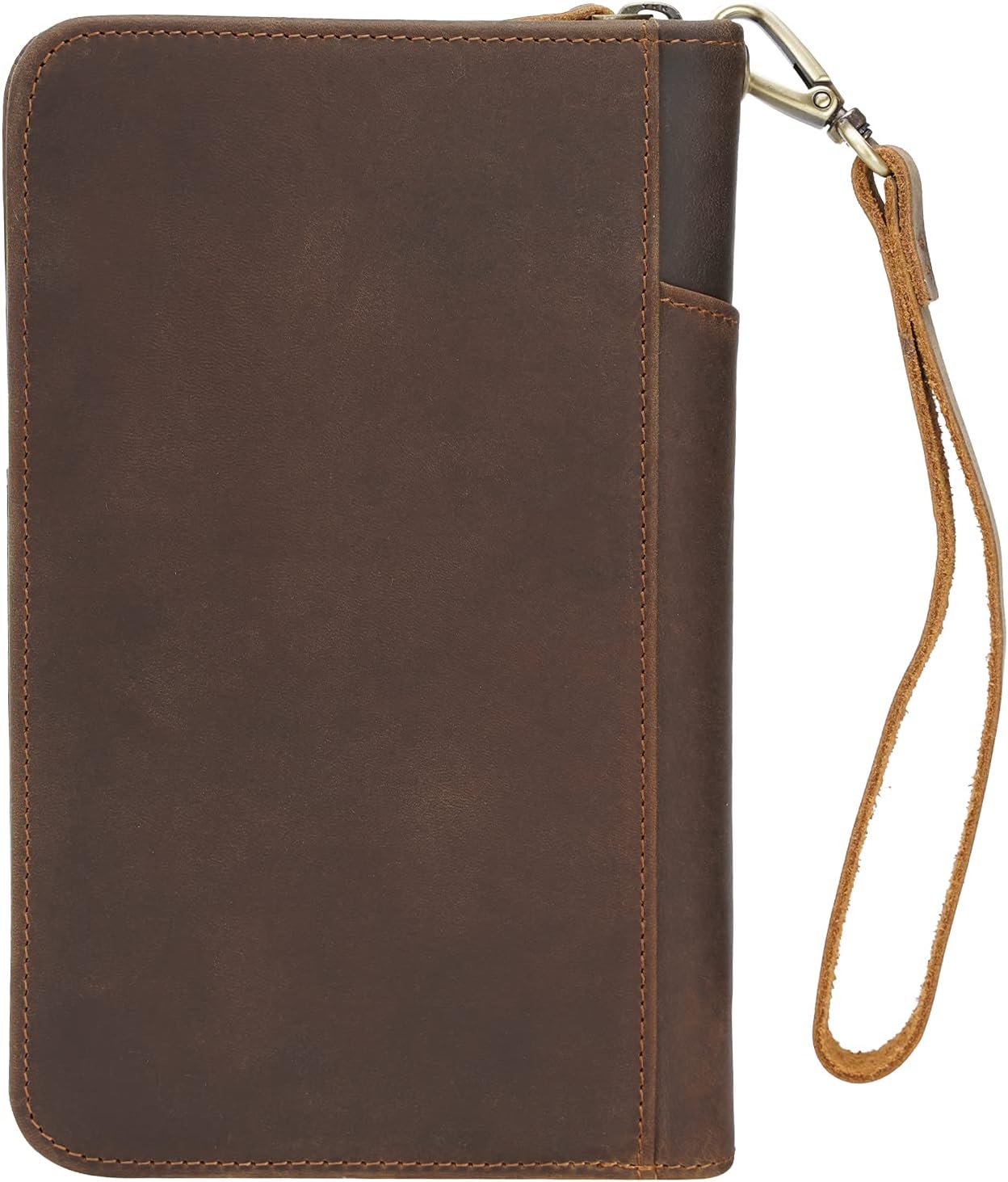 Polare Full Grain Leather Passport Holder Cover Case for Men and Women RFID Blocking Family Travel Wallet Holds 6 Passports