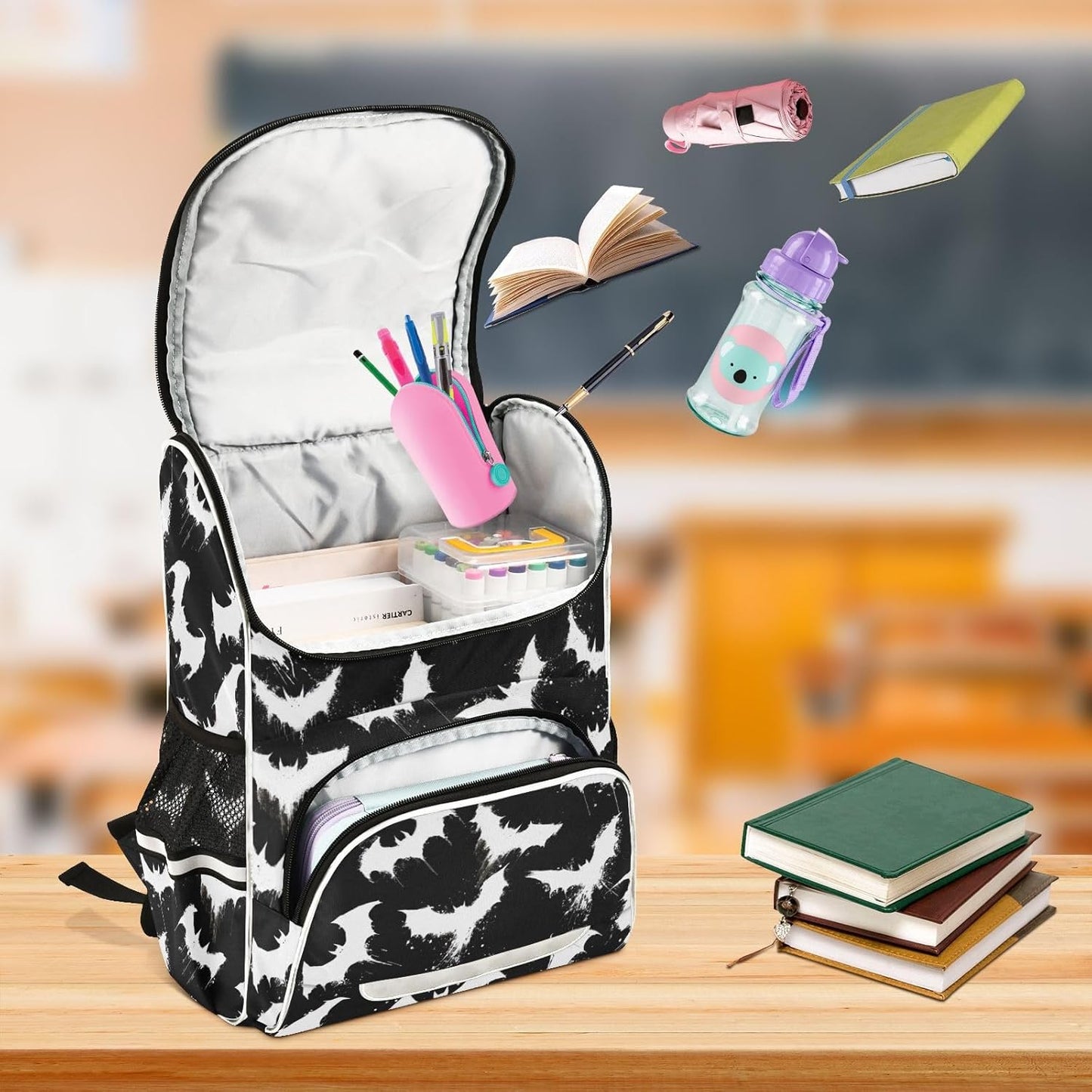 Bat Gothic Cute Backpack For Girls Kids Backpack Boys Teen School Bag Bookbag Travel Daypacks