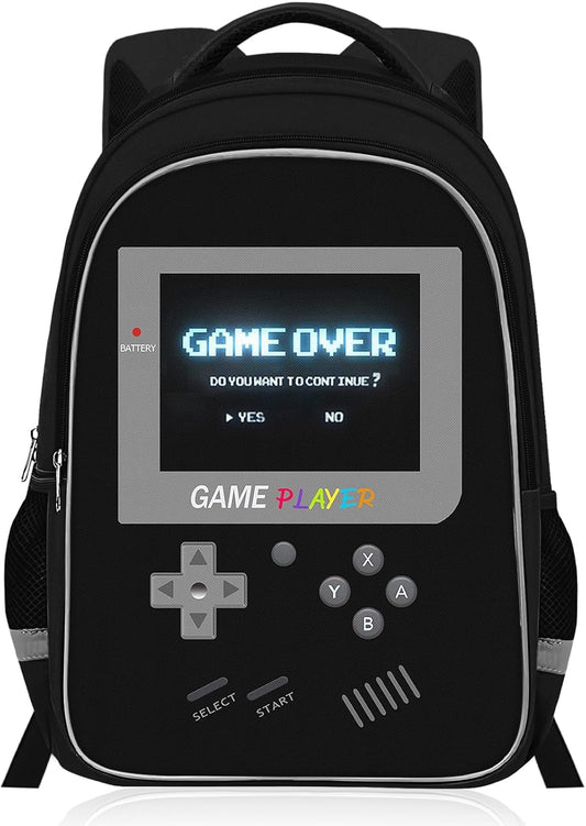 Backpack for School Boys,Gamer Boys Backpack for Elementary Middle School,Student Bookbag for Ages 6-18 Kids Children Teens,17″ Video Game Bookbag Travel Back Pack