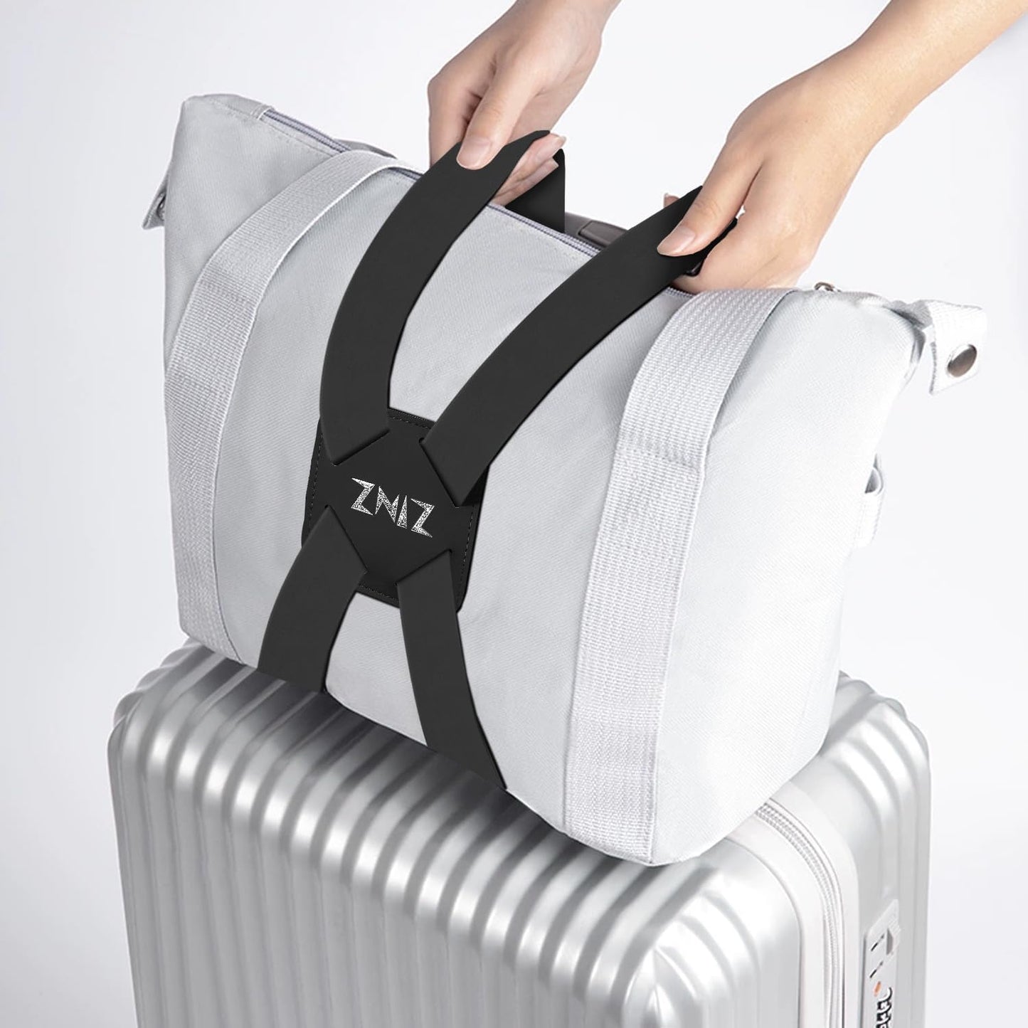 ZINZ Luggage Strap, High Elastic Suitcase Belt Adjustable Bag Bungees for Easier Travel，Black