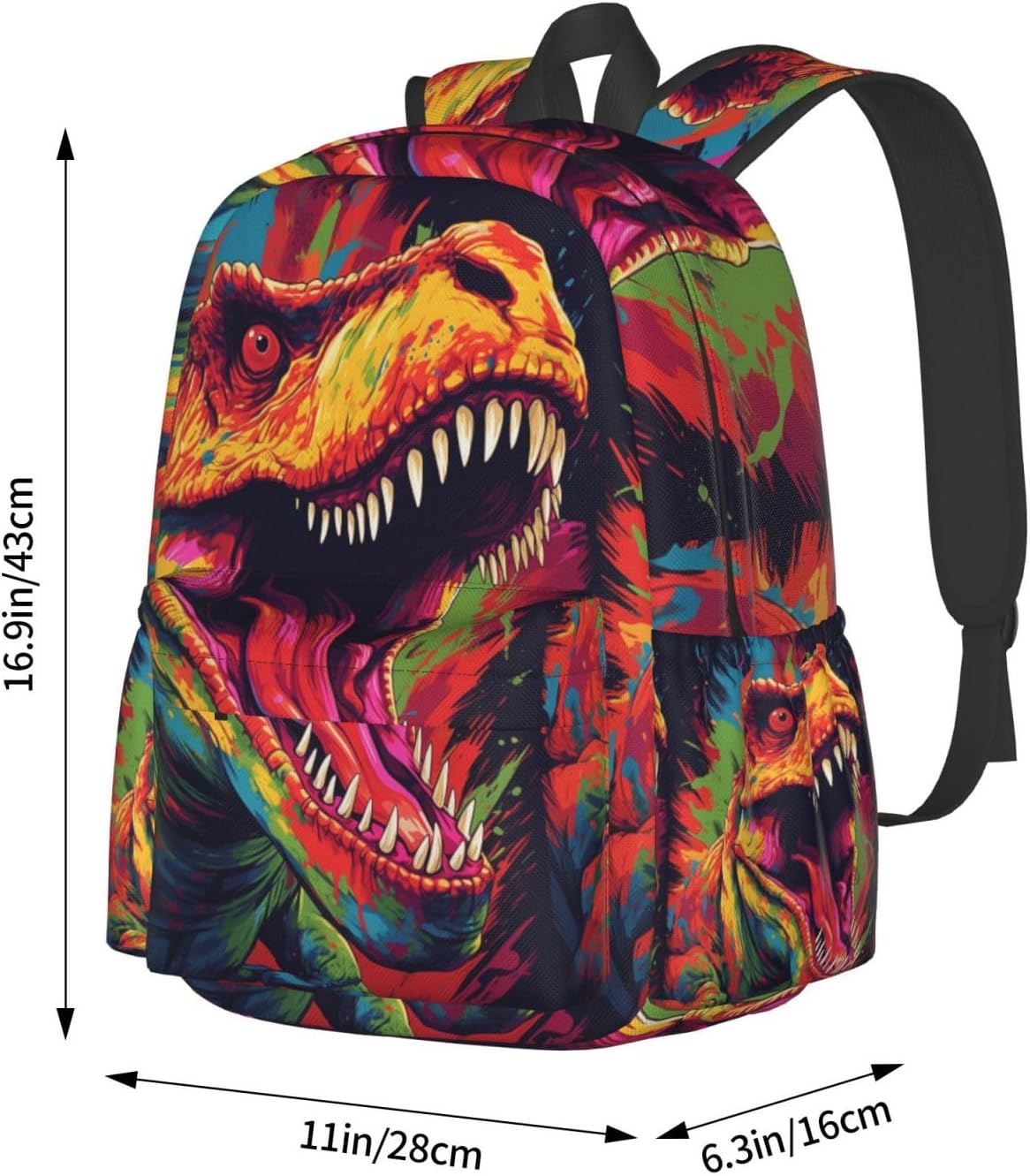 Dinosaur Backpack School Bag Lightweight Bookbag Laptop Travel Daypack For Kids Girls Boys Teens