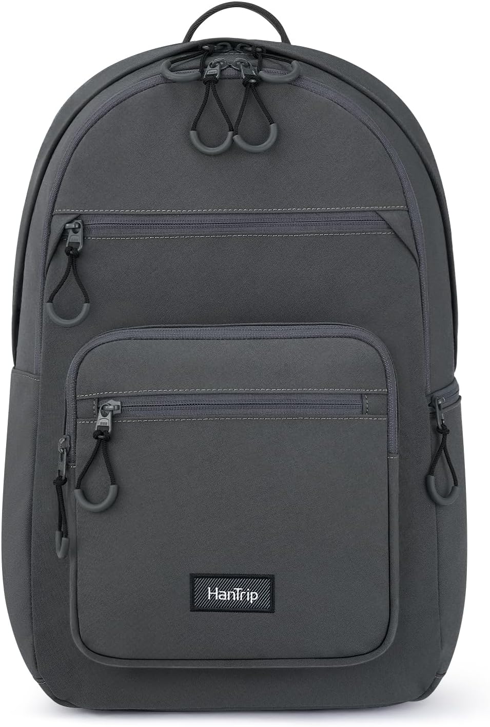 Carry On Travel Backpack For Women, 18 Inch Water Resistant Large Backpack Lightweight Bookbag For Men, 8x14x18 Personal Item Bag Casual Daypack Backpacks For Work Office Commuter (Dark Gray)