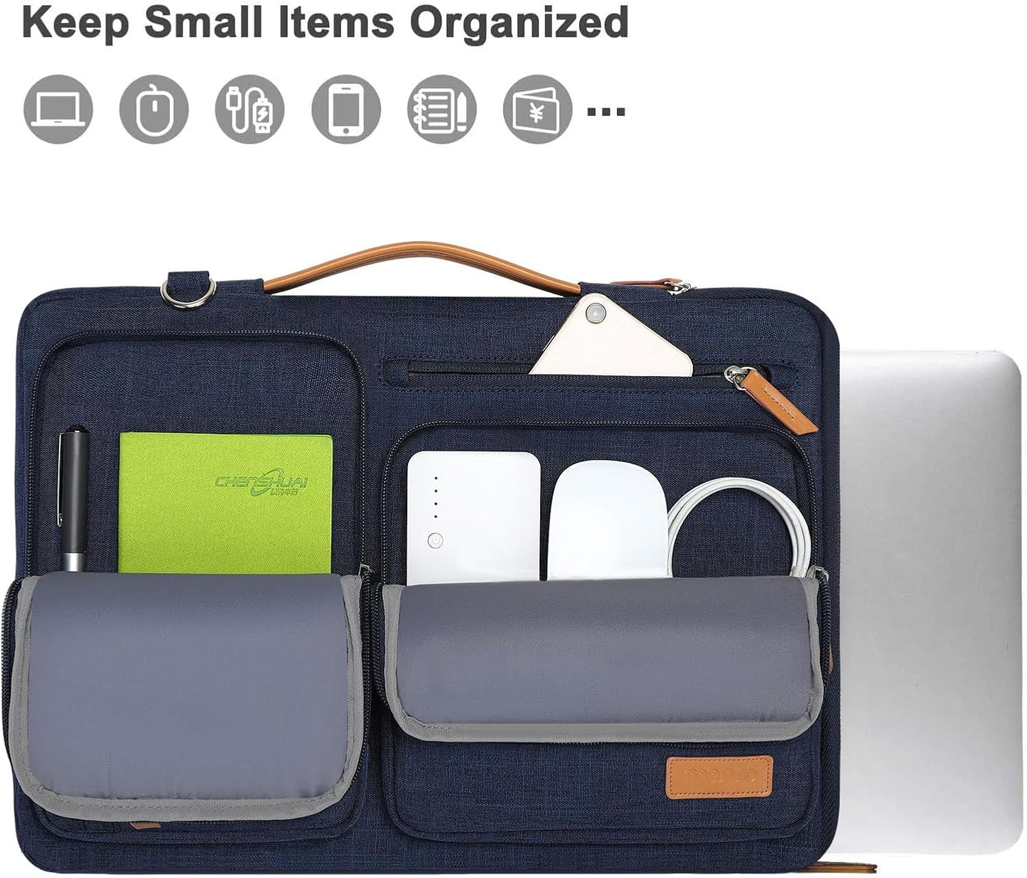 MOSISO 360 Protective Laptop Shoulder Bag,17-17.3 inch Computer Bag Compatible with MacBook, HP