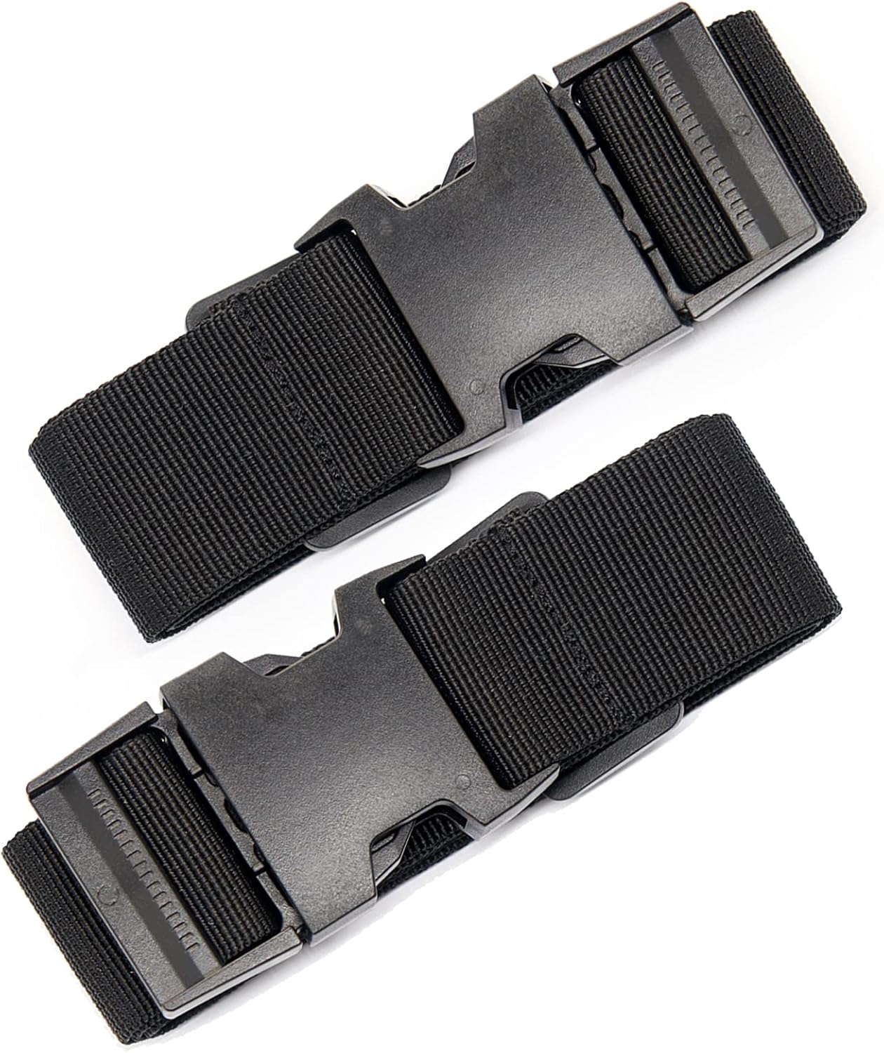 2Pieces Luggage Straps for Suitcase Travel Accessories TSA Approved, 80In Long Belts to Keep Your Suitcase Secure, Black Adjustable Bag Straps with Quick-Release Buckle for Travel Bag Closure
