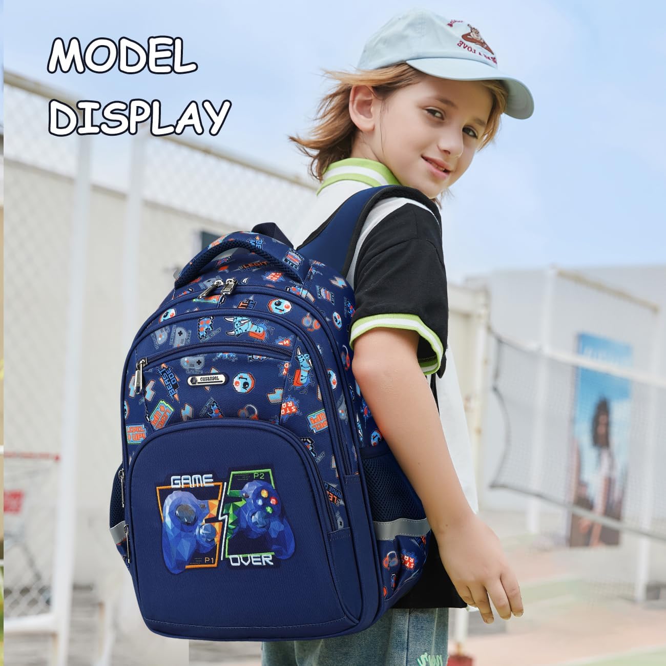 Cusangel Kids school Backpack with lunch bag for Girls,Elementary 6-10years Bookbag nylon large capacity backpack,Daypack