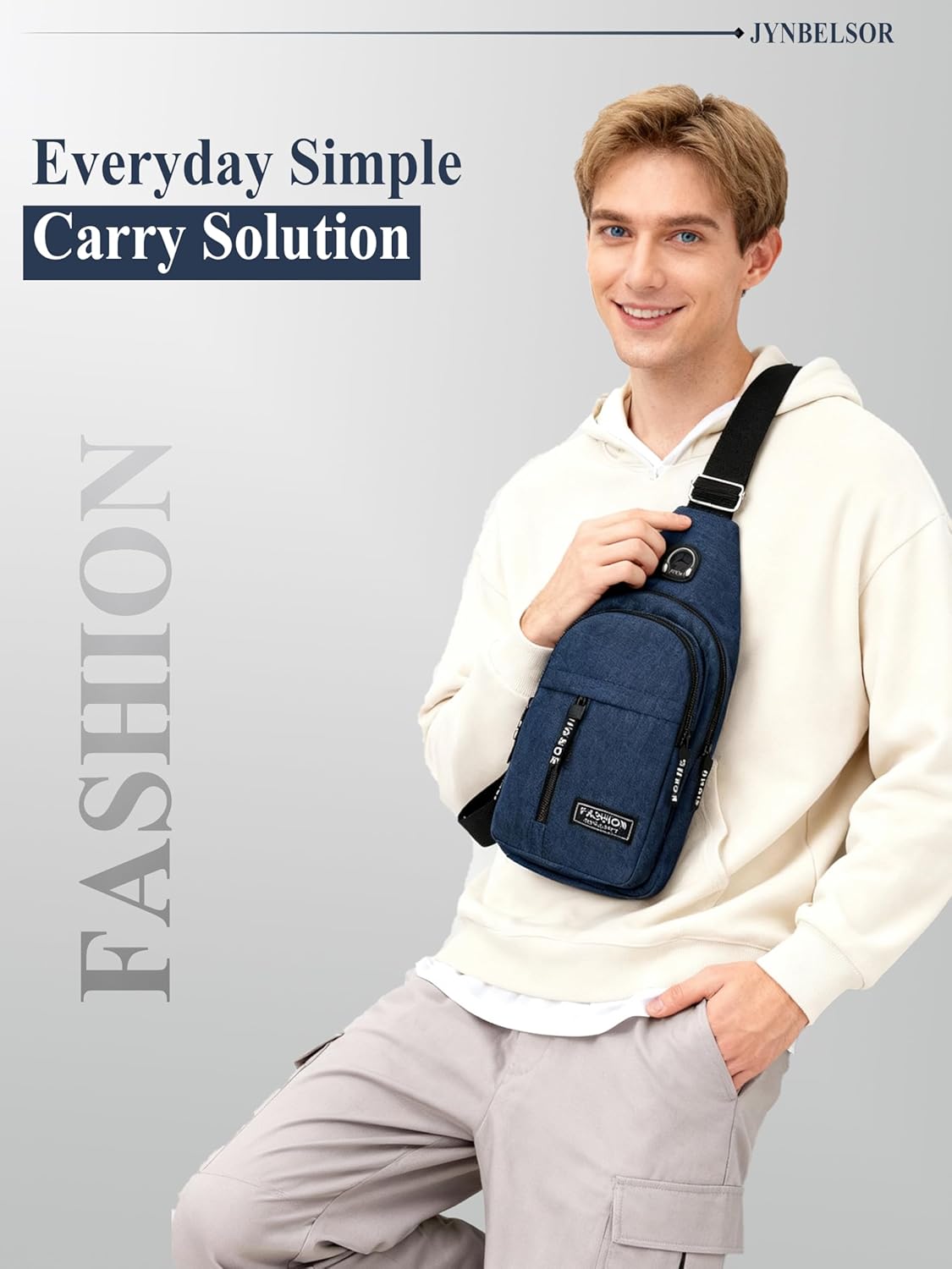 Sling Bag for Men Women, Unisex Crossbody Chest Bag, Multi-Pocket Lightweight Daypack for Travel Hiking