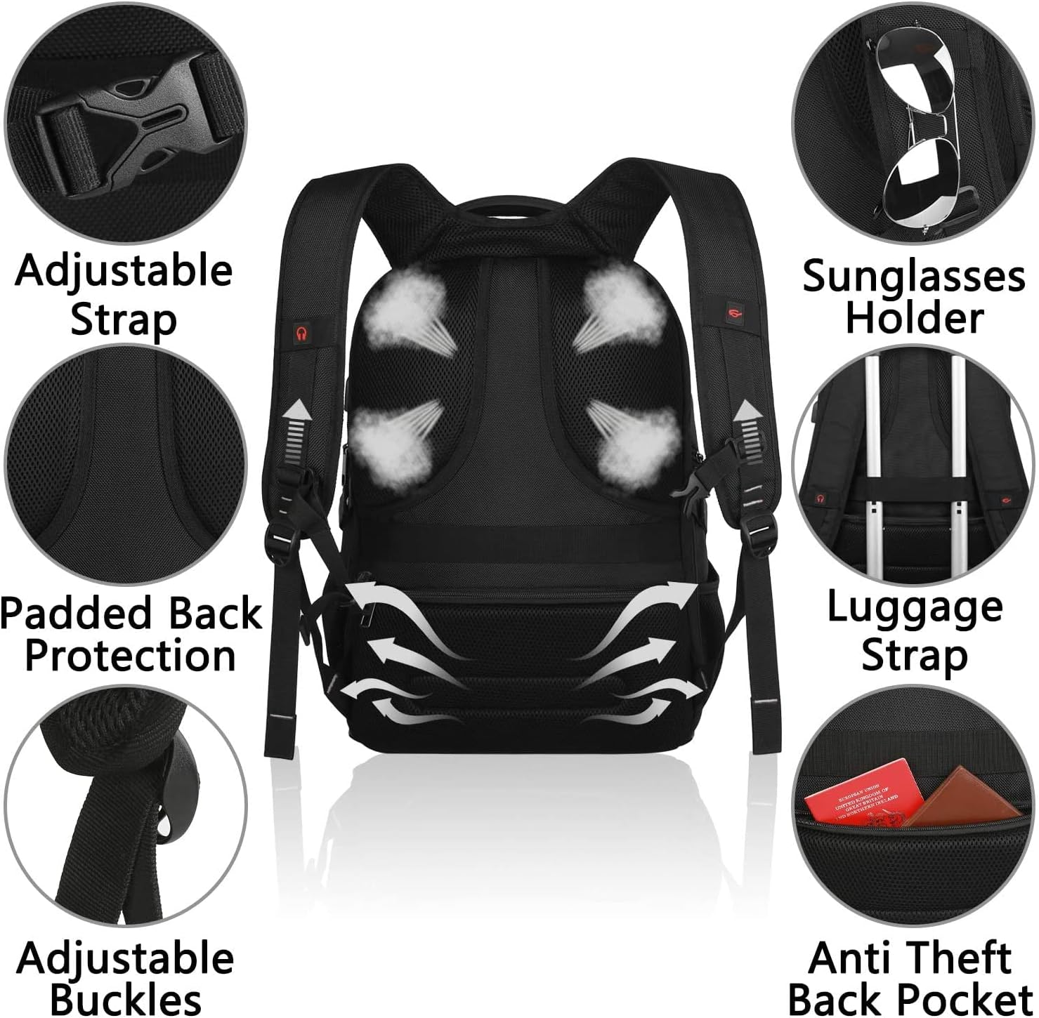 VECKUSON Lunch Bag Backpack, Insulated Cooler Lunch Box Backpack, Extra Large Travel Laptop