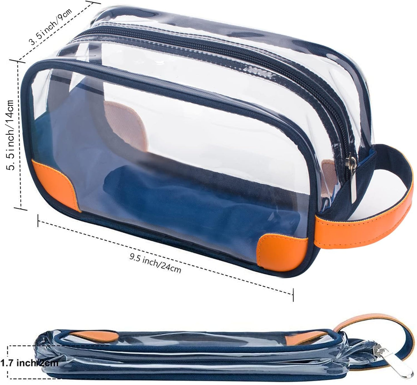 Lermende Toiletry Bag, Clear Shaving Dopp Kit for Men Travel Toiletry Bag with Hand Strap Unisex