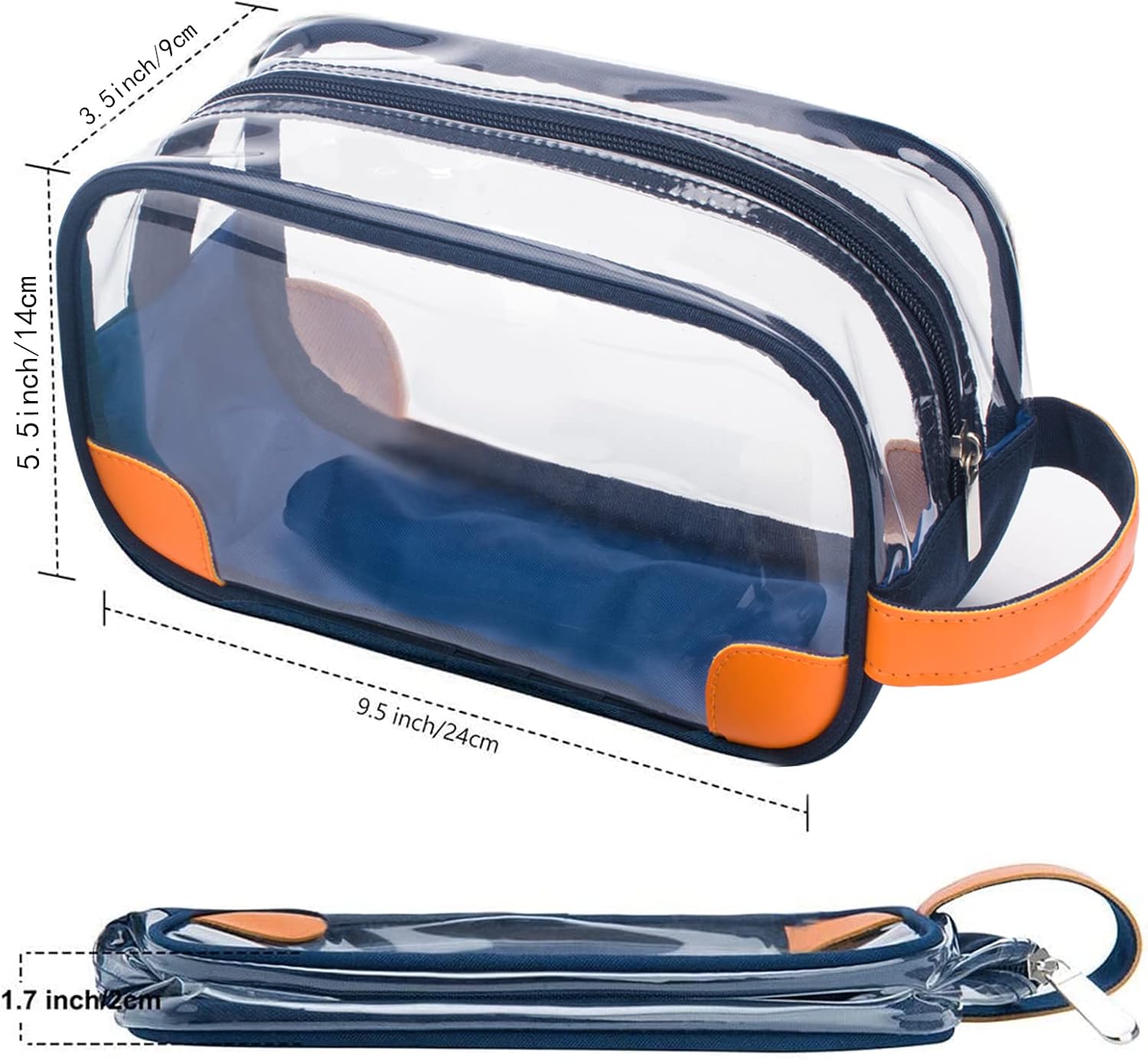 Lermende Toiletry Bag, Clear Shaving Dopp Kit for Men Travel Toiletry Bag with Hand Strap Unisex