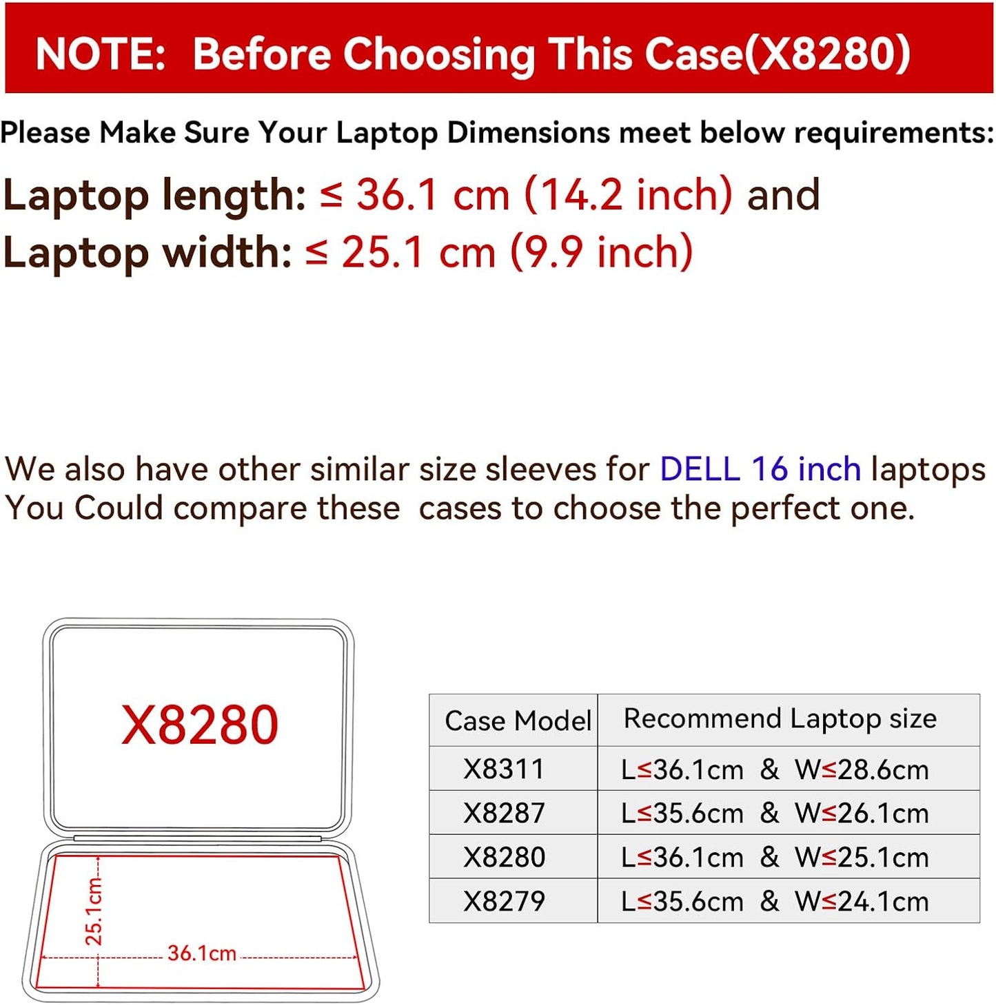Smatree Hard EVA Protective Sleeve Case Compatible for 16 inch Dell Inspiron 16 5645/5640/5630