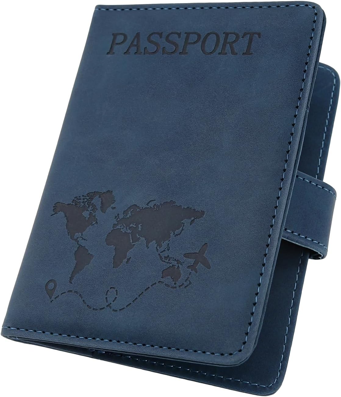 ILIYAH-Passport Cover-Passport Holder Travel Wallet-RFID Blocking Passport Case Travel Accessories Card Holder Wallet Unisex Travel Gifts(Navy)