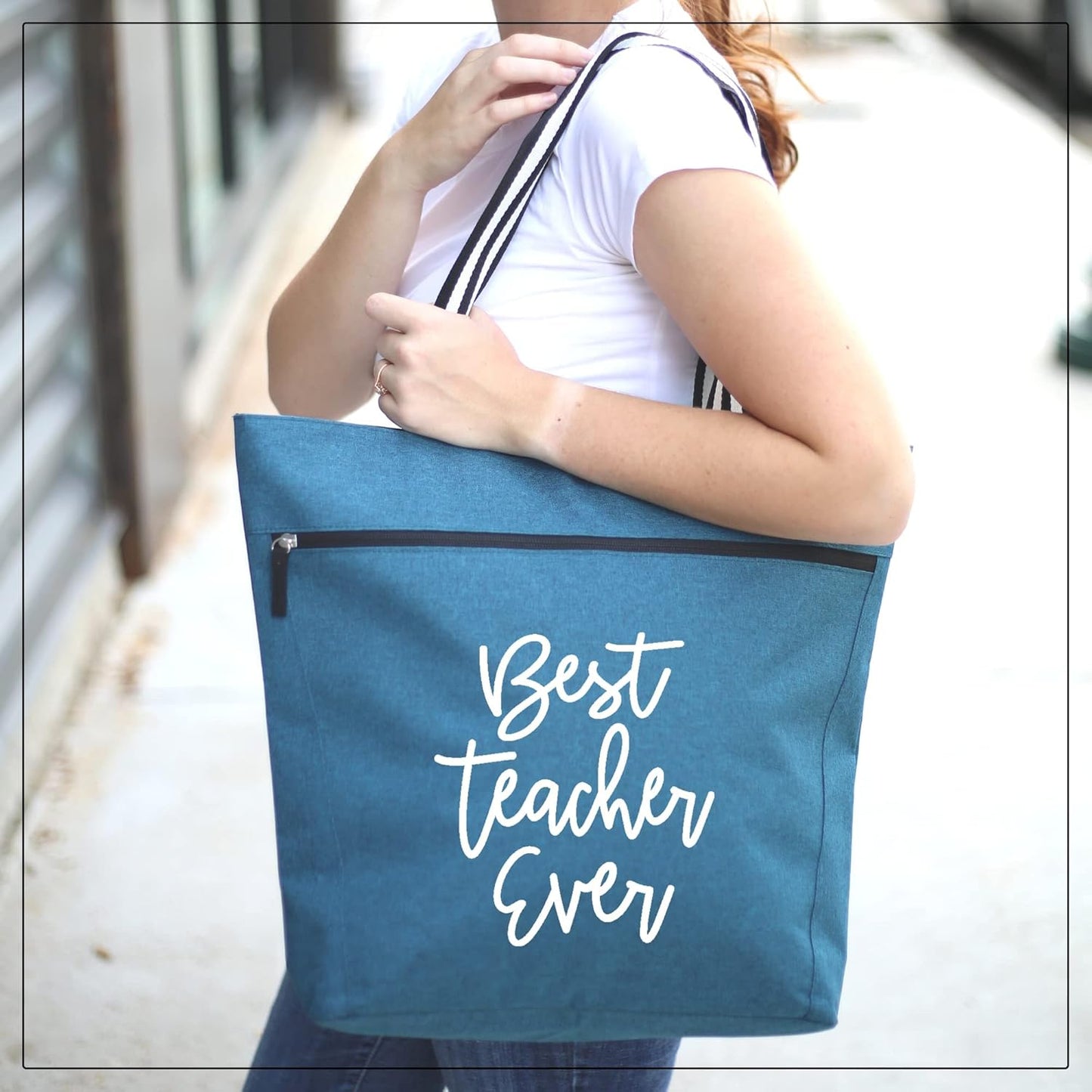 Brooke & Jess Designs Teacher Tote Bag for Work - Teacher Handbag Gifts for Women, Teacher Bag Best Teacher Appreciation Gift