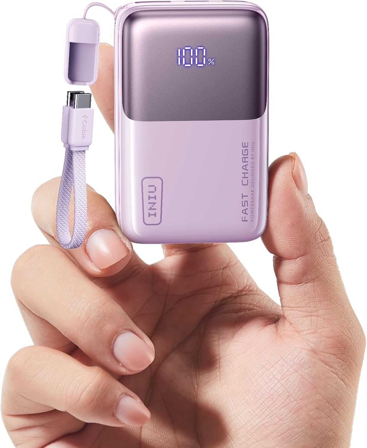 INIU Pocket Size Portable Charger, Ultra Small 10000mAh 45W PD Power Bank, Fast Charging Battery Pack, Travel Essentials Powerbank for iPhone 17 16 Pro Air, Xiaomi 17 Pro Max 16 15 14, Samsung S24 etc