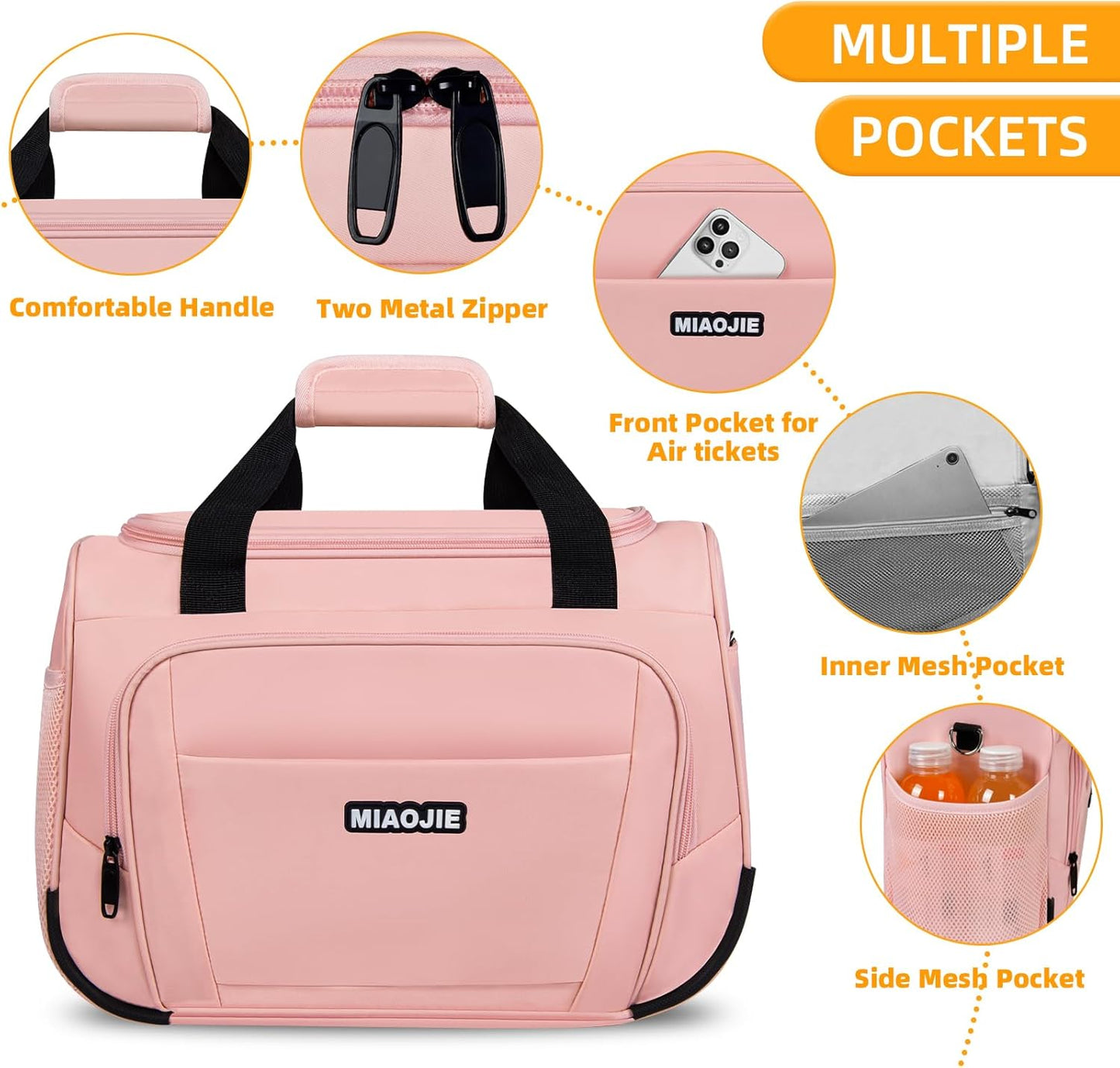 Underseat Carry On Luggage - Lightweight Travel Tote Weekender Bag Overnight Duffle for Travel