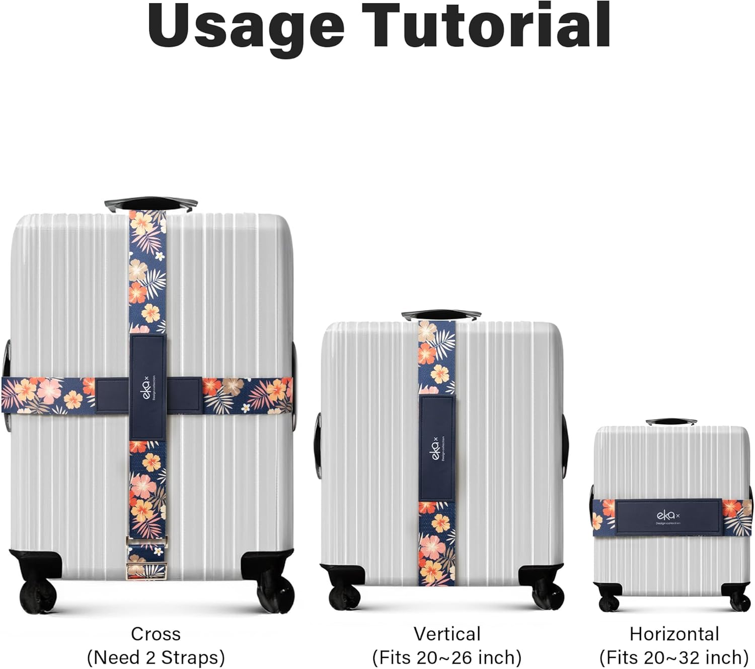 Luggage Straps for Suitcases,Adjustable Luggage Elastic Belt, Travel Essentials for