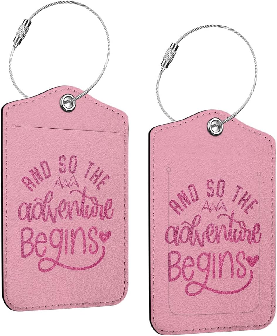 2 Pcs Honeymoon Wedding Favors Luggage tag, Suitcase Tags with Privacy Flap and Metal Loop, Luggage Tags for Suitcases, Identifiers Travel Essentials Bag Tags for Luggage, Bridal Shower Gifts