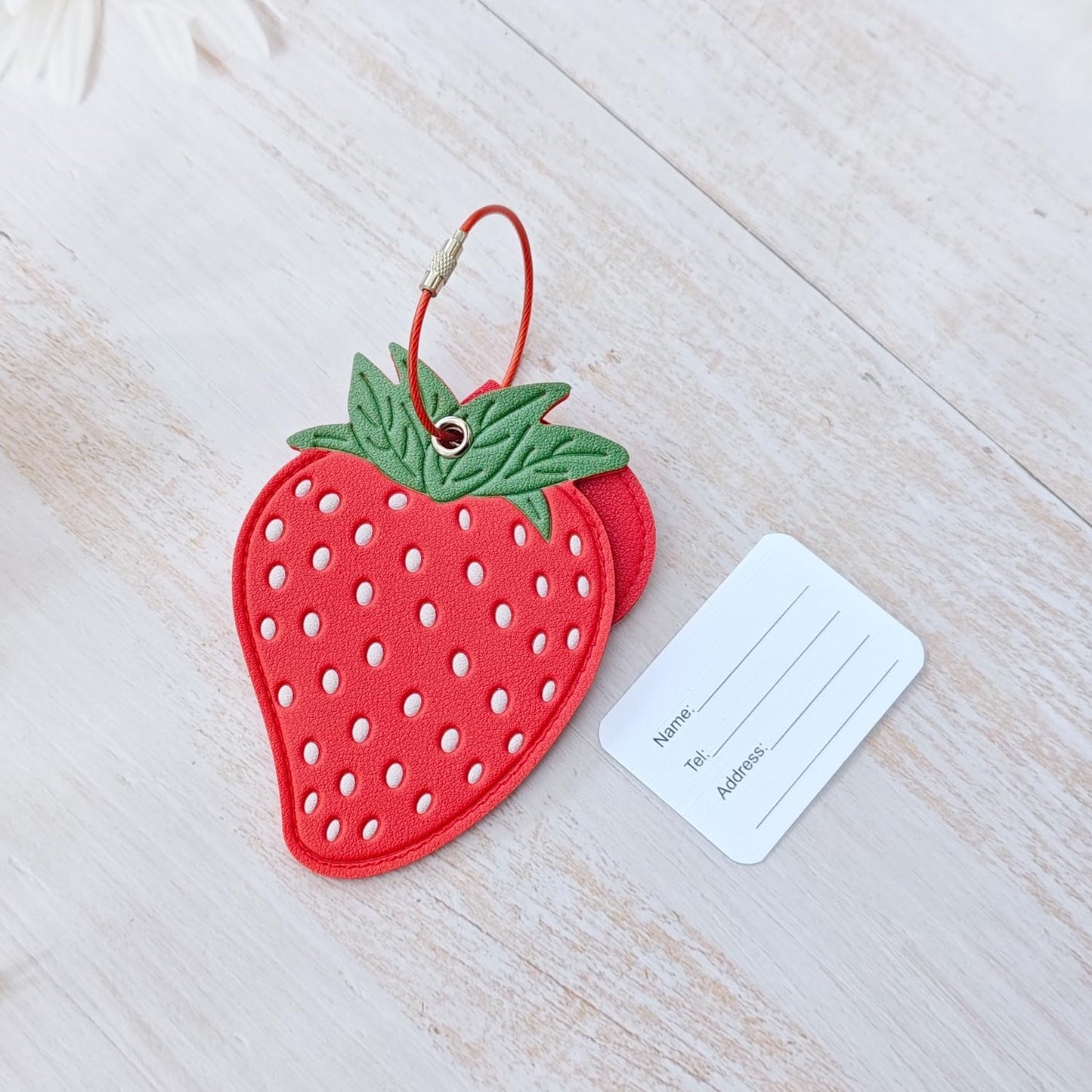 Luggage Tags for Suitcases, Faux Leather Cute & Funny Travel Suitcases Tag with ID Label,Stainless Steel Loop