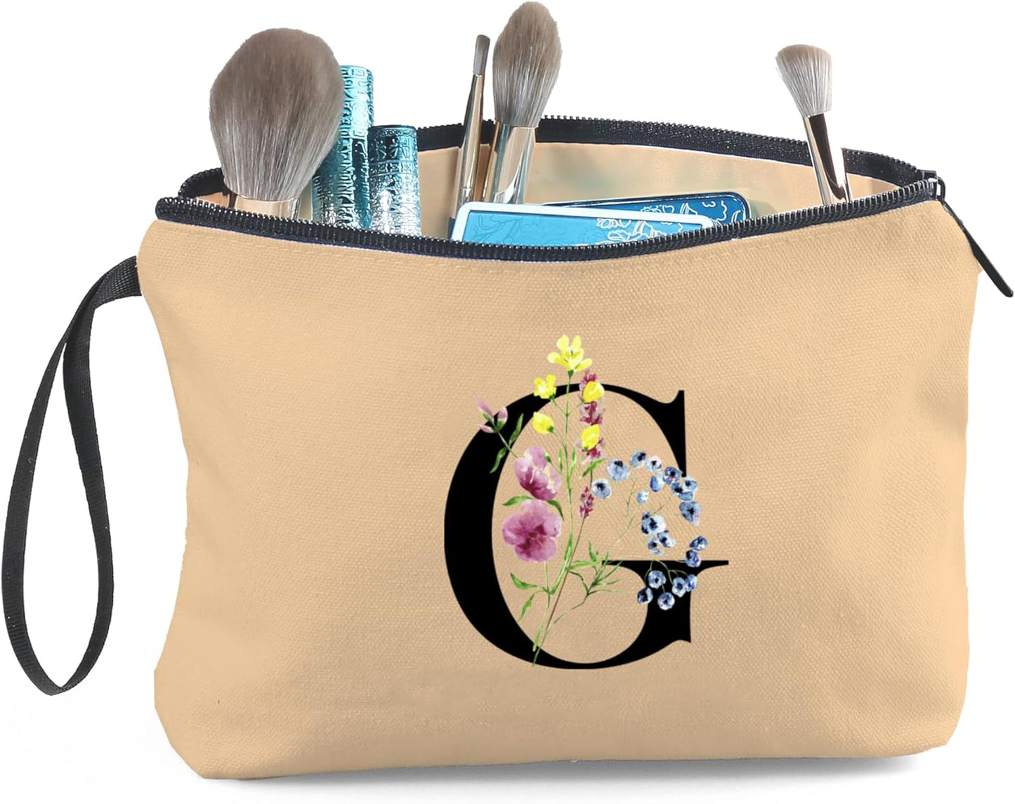 SEAMOON Maid of Honor Friendship Birthday Gifts for Women Her Aunt Sister Bridesmaid Coworkers Bride Personalized Makeup Cosmetic bag with Mirror Mothers Day Christmas Graduation G