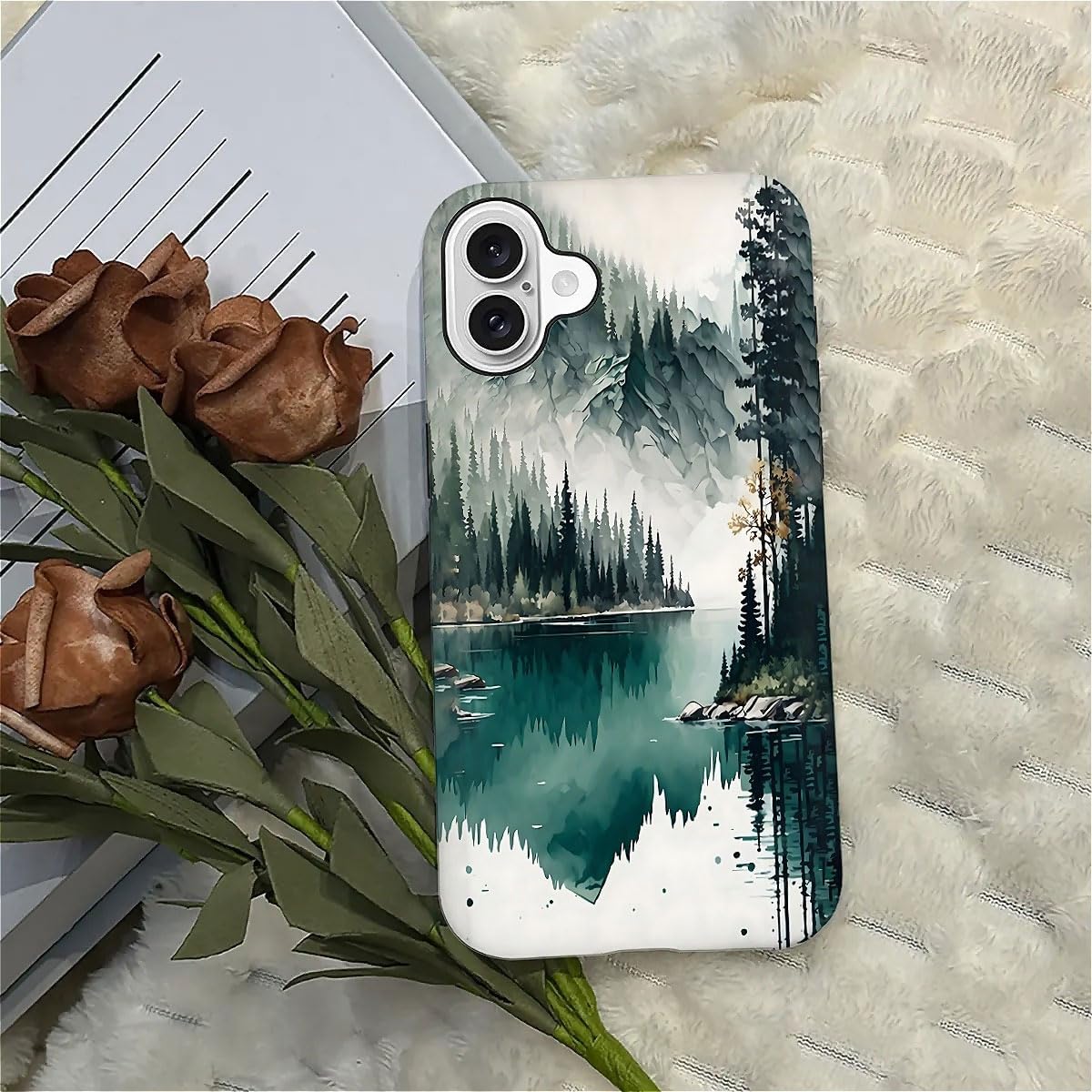 SEized Case Compatible with for iPhone 16 Plus,Mountain Forest Landscape Phone Case for Girl Women Boy Men,Durable Protection Phone Case for iPhone 16 Plus