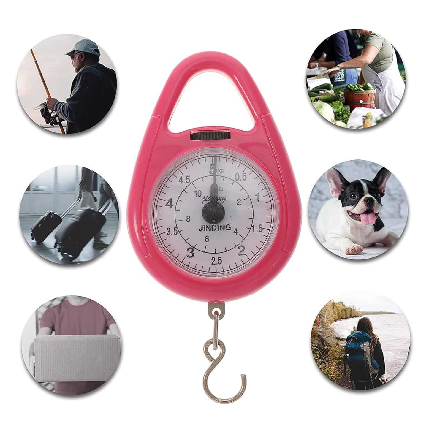 Balacoo Portable Luggage Scale Hanging Scale for Travel Lightweight Design Random Color