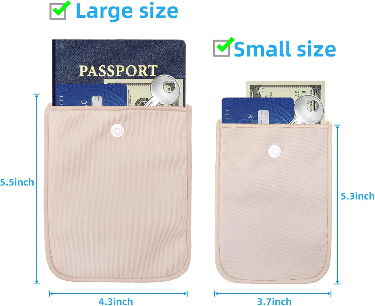 Hidden Bra Wallet, Travel Neck Pouch & Secert Money Pocket for Woman to Keep Valuables Safe for Secure Travel with Adjustable, Elastic Strap(Fleshcolor)