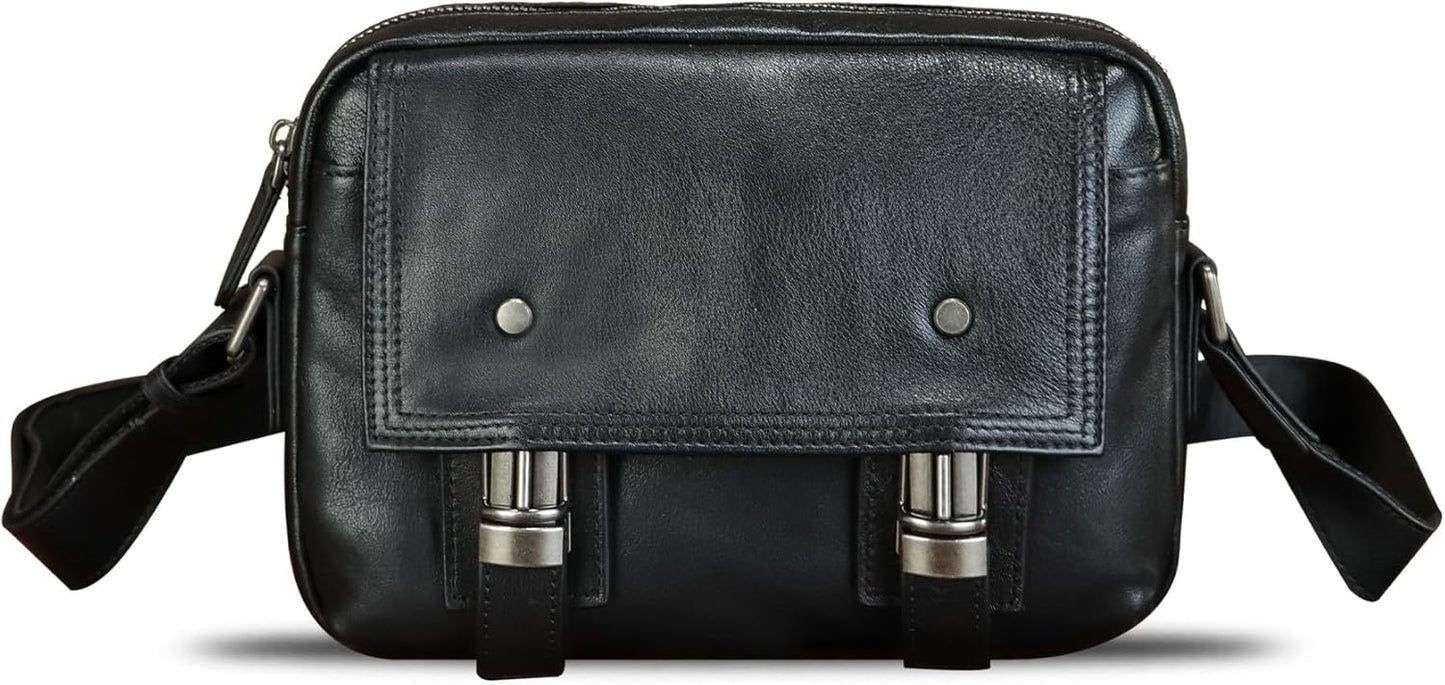 Genuine Leather Shoulder Bag Crossbody Bag for Men Vintage Real Leather Satchel for Men Messenger Bag for Work Travel