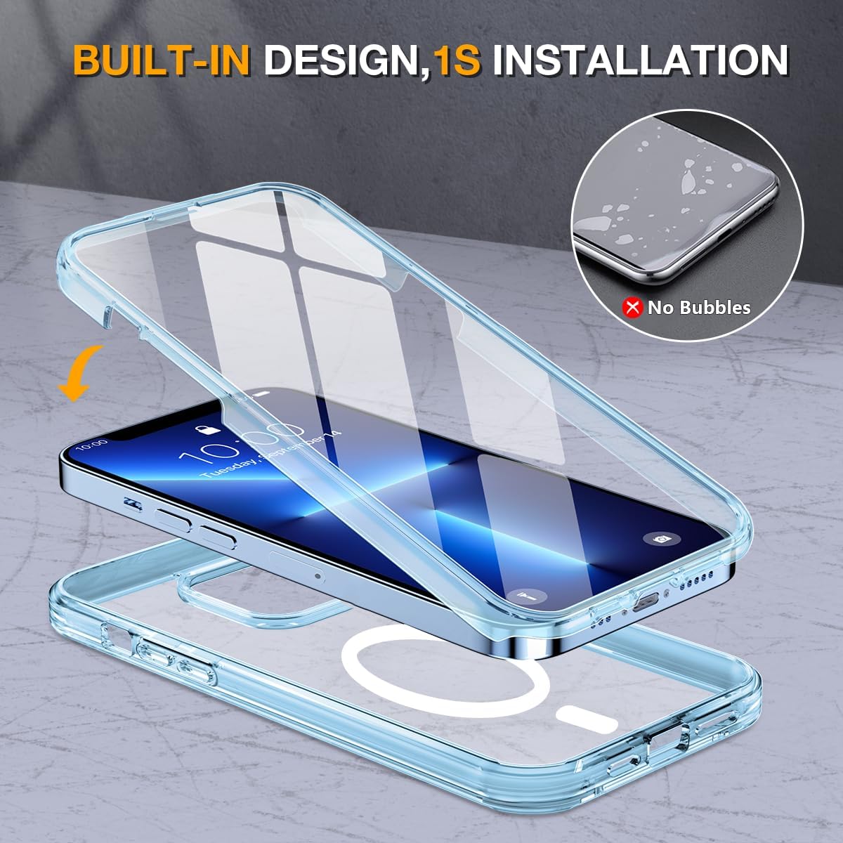 Miracase Magnetic for iPhone 13 Pro Max Case 6.7 inch, (Compatible with MagSafe) Upgrade Full-Body