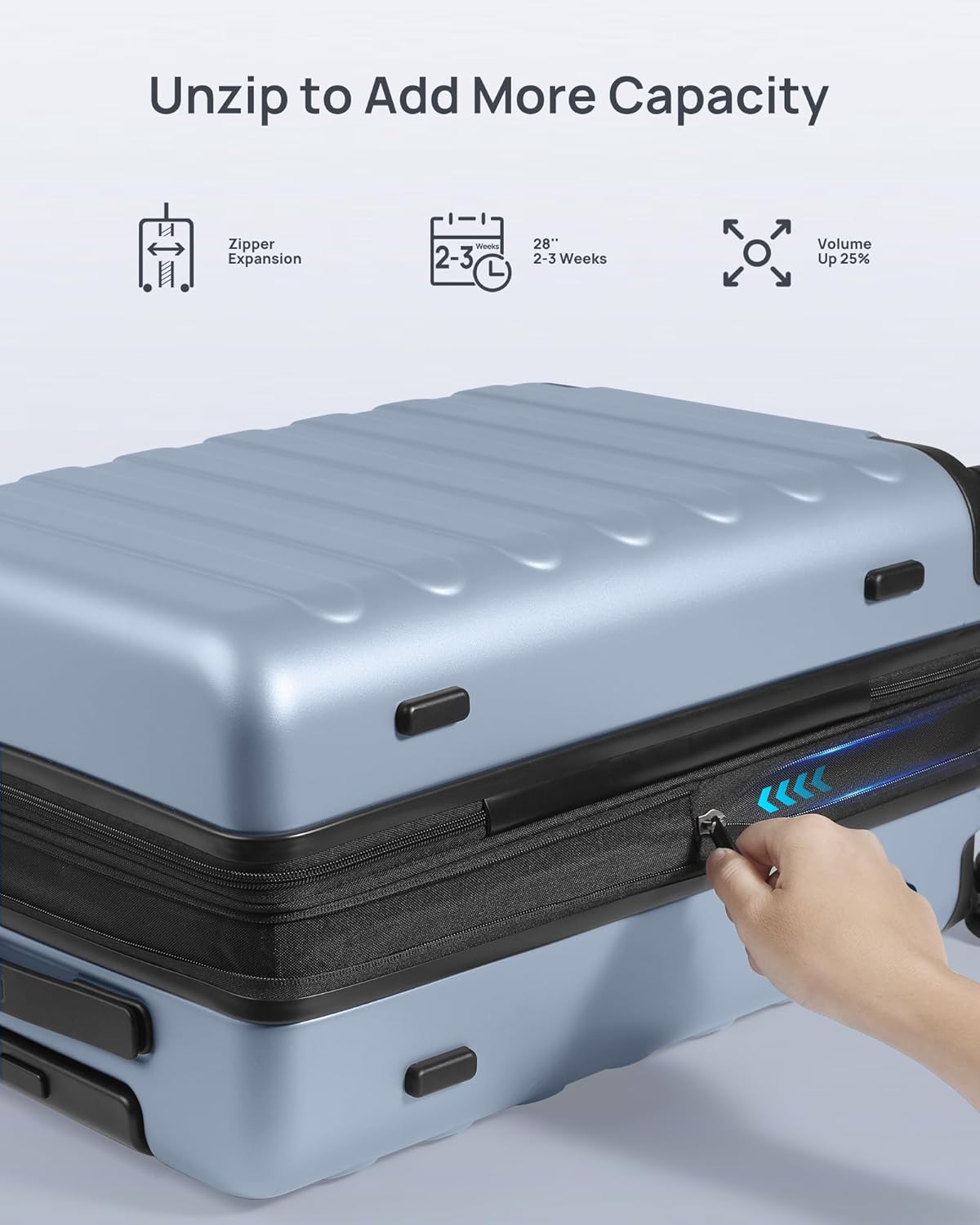 NINETYGO Large Checked Luggage 28 Inch, Checking In Luggage with Smooth Spinner Wheels, Expandable