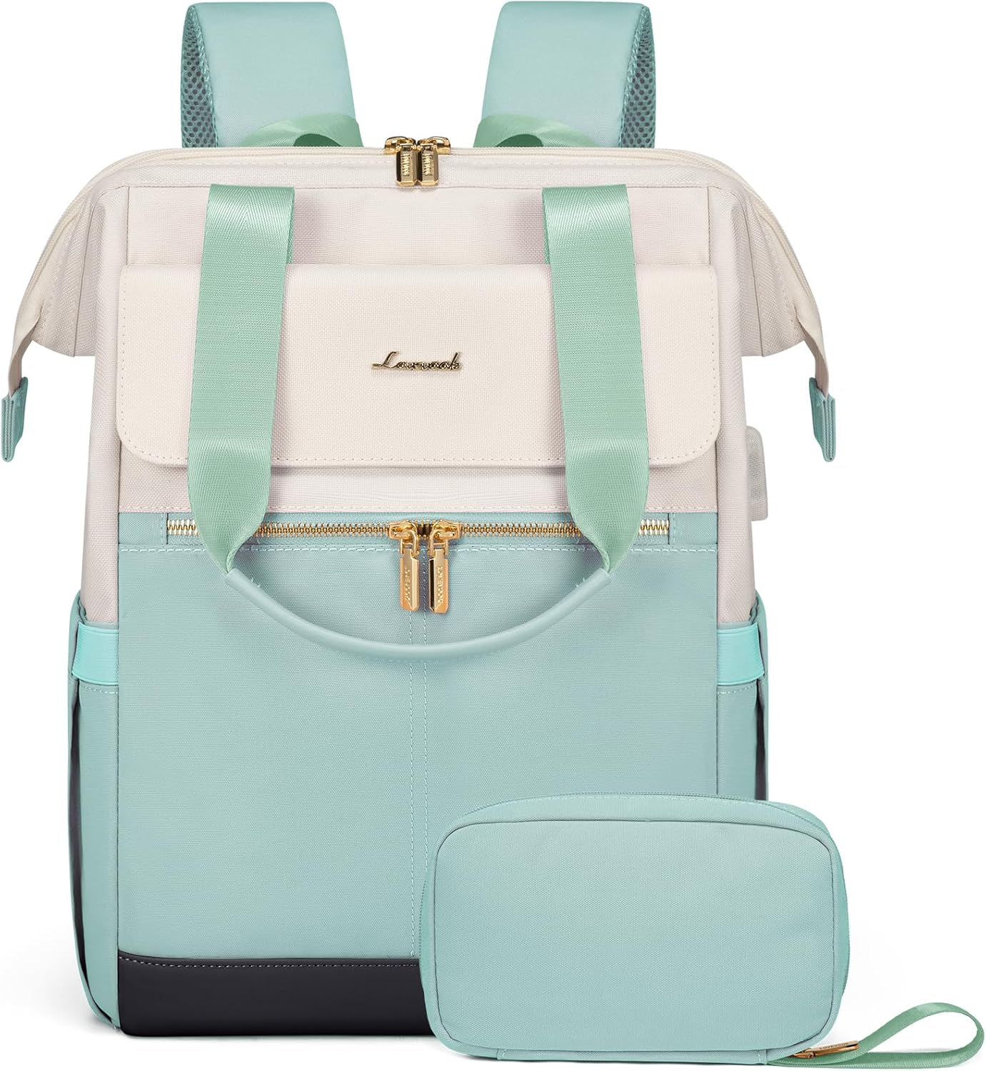 LOVEVOOK Laptop Backpack for Women, 15.6 Inch Work Laptop Bag with USB Port, Fashion Teacher Nurse