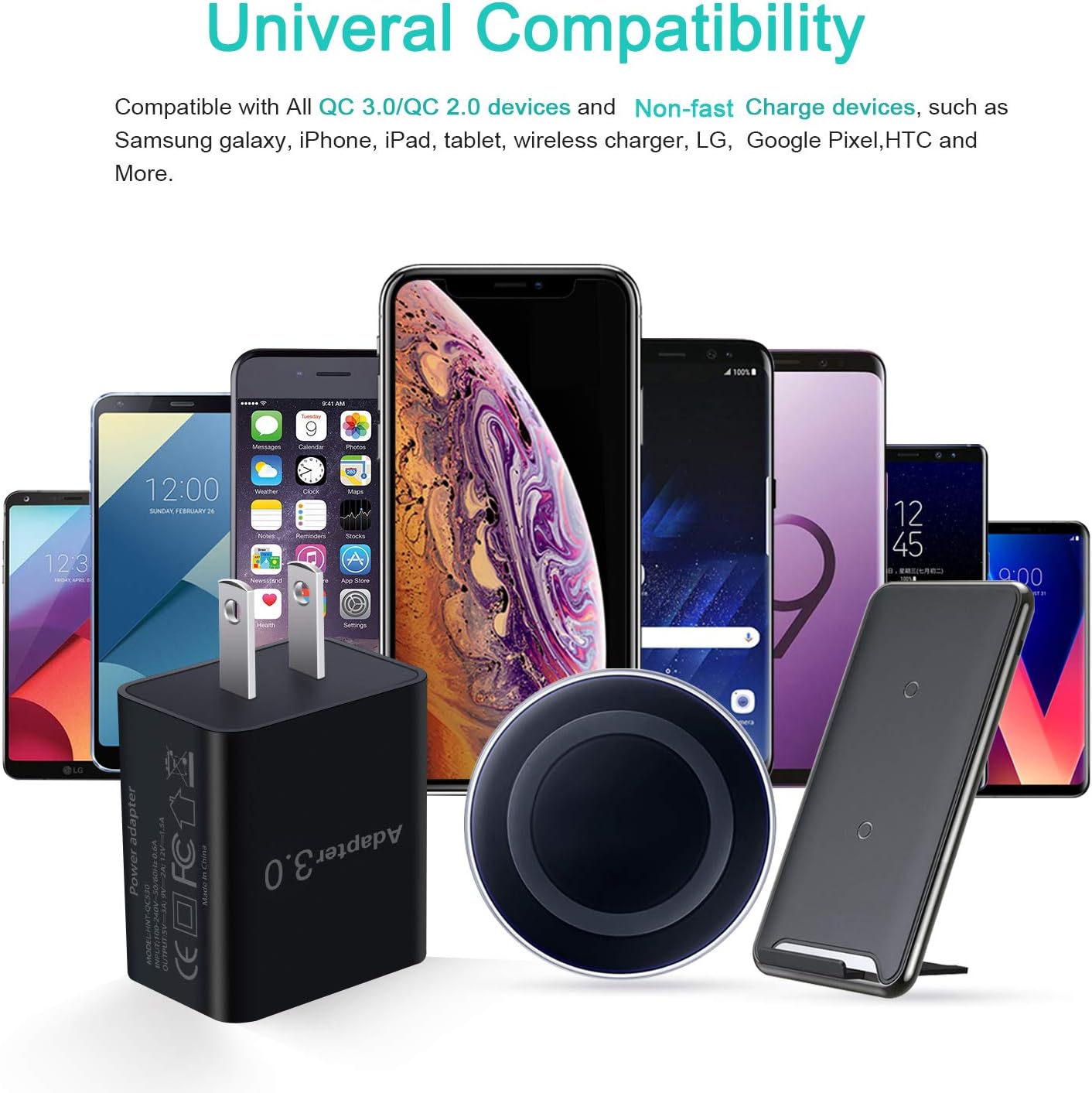 Fast Charge 3.0 USB Wall Charger [4-Pack] 5V 3A Fast Charging Block 18W QC Power Adapter for Wireless Charger Stand, Compatible with iPhone 16 15 14 Pro Max Galaxy S24 S23 Ultra 22 21 20 A03s