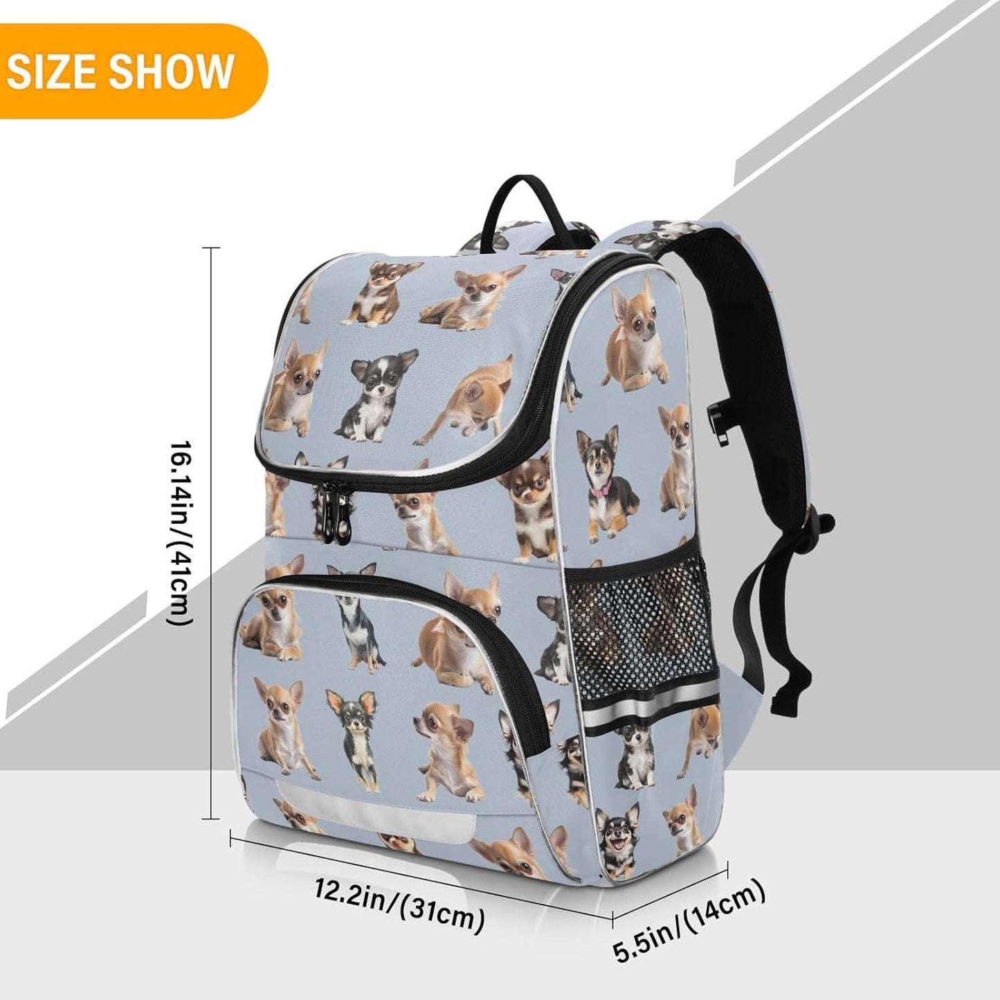 Chihuahua Dog Cute Backpack For Girls Kids Backpack Boys Teen School Bag Bookbag Travel Daypacks