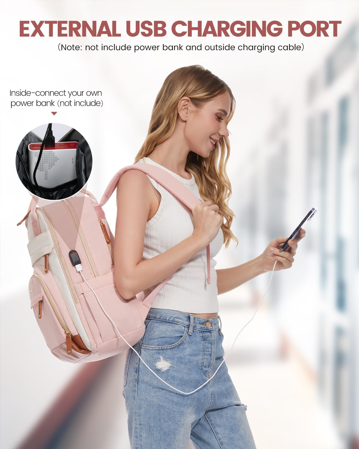 LOVEVOOK Backpack for Women,Laptop Backpack Women,Fits 15.6 Inch Laptop Bag,School