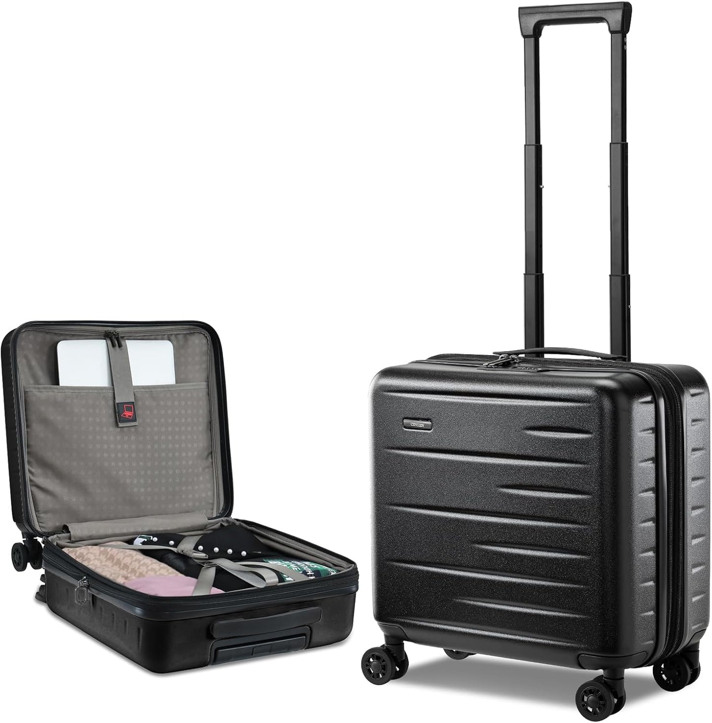 16 Inch Carry On Luggage Airline Approved, Expandable Lightweight ABS+PC Hard Shell Suitcases with