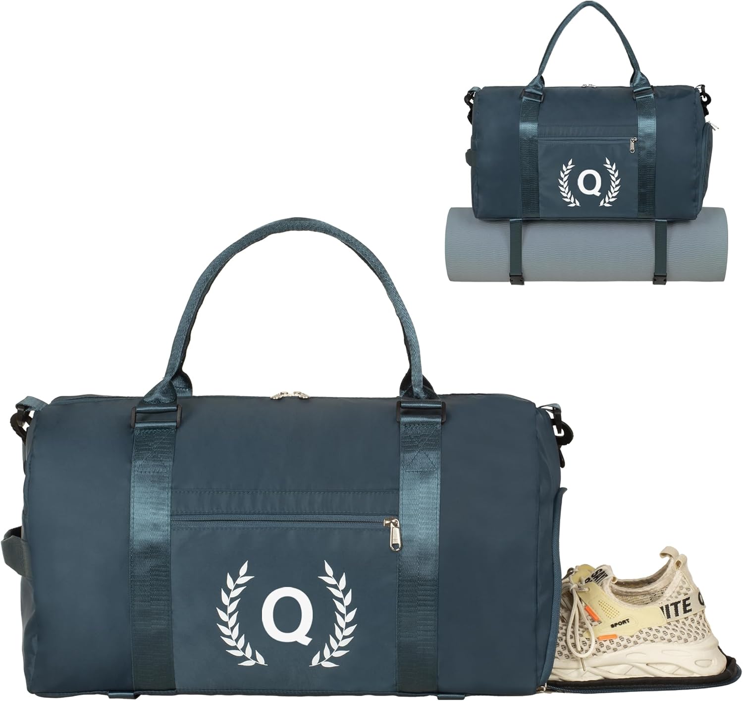 Gym Bag for Women, Personalized Duffle Bag with Shoe Compartment, Sports Bag for Yoga & Dance with