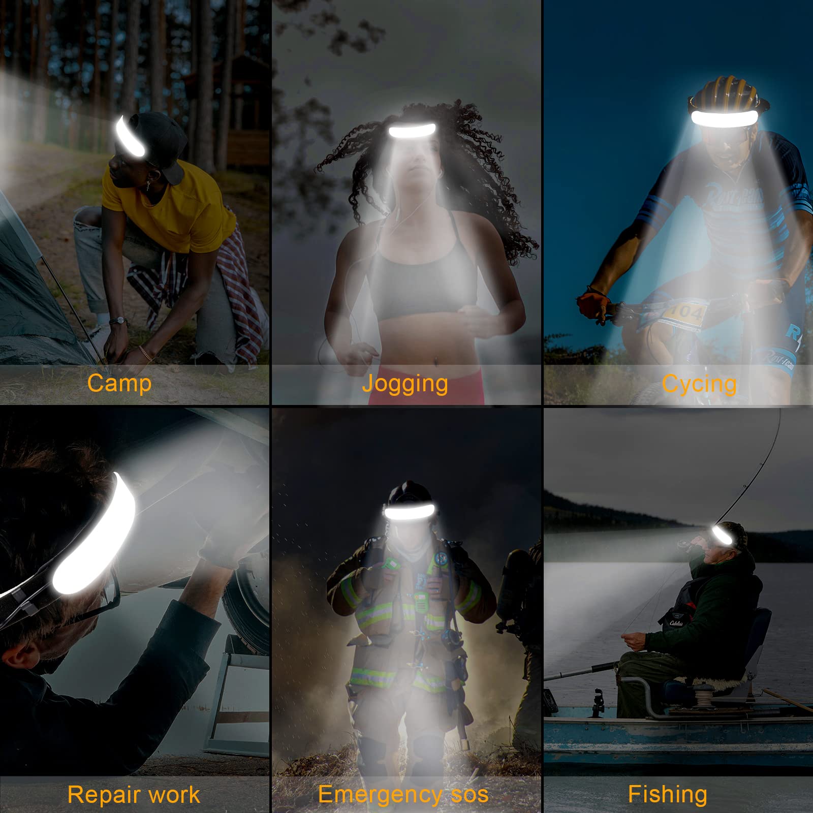 LED Headlamp Rechargeable, Super Bright 1500 Lumens 230° Wide Beam Headlamp, 3 Modes IPX6