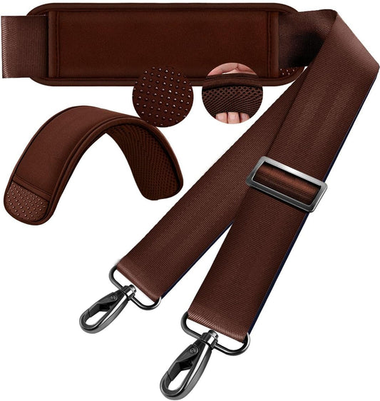 60 Inch Shoulder Strap, Ultra-Thick and Padded with Metal Swivel Hooks for Laptop Messenger and Crossbody Canvas Bags