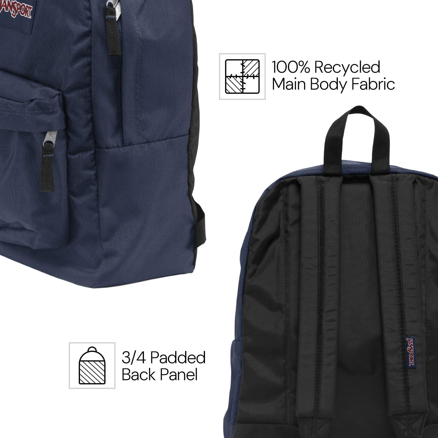 JanSport SuperBreak One Backpacks - Durable, Lightweight Bookbag with 1 Main Compartment, Front