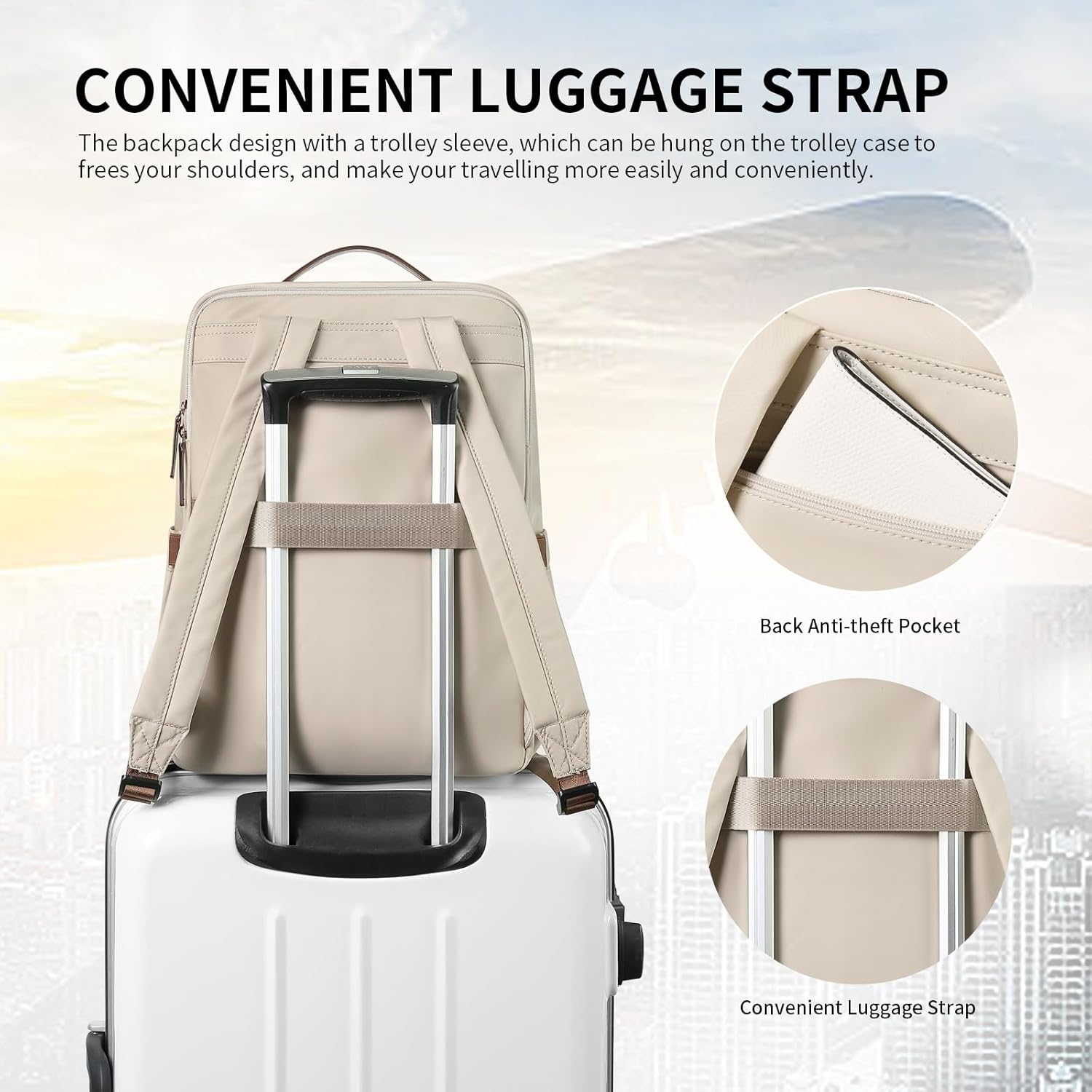 Stylish Laptop Backpack for Women Airline Approved Perfect for Work College and Travel