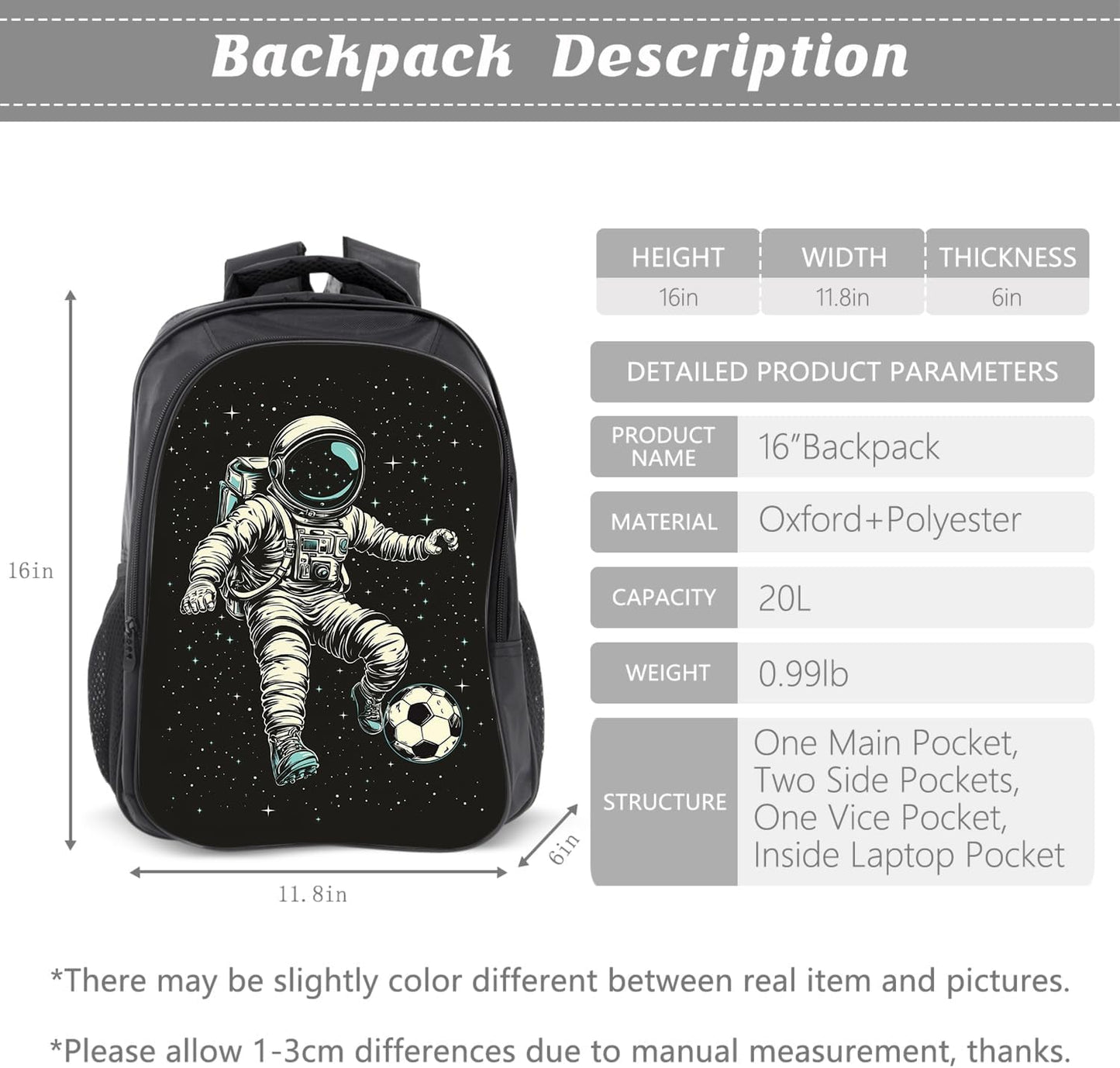 Soccer Backpack Kids Sports Bookbag 16inch Schoolbag With Lunch Box Bag And Pencil Case Set For Boys Girls