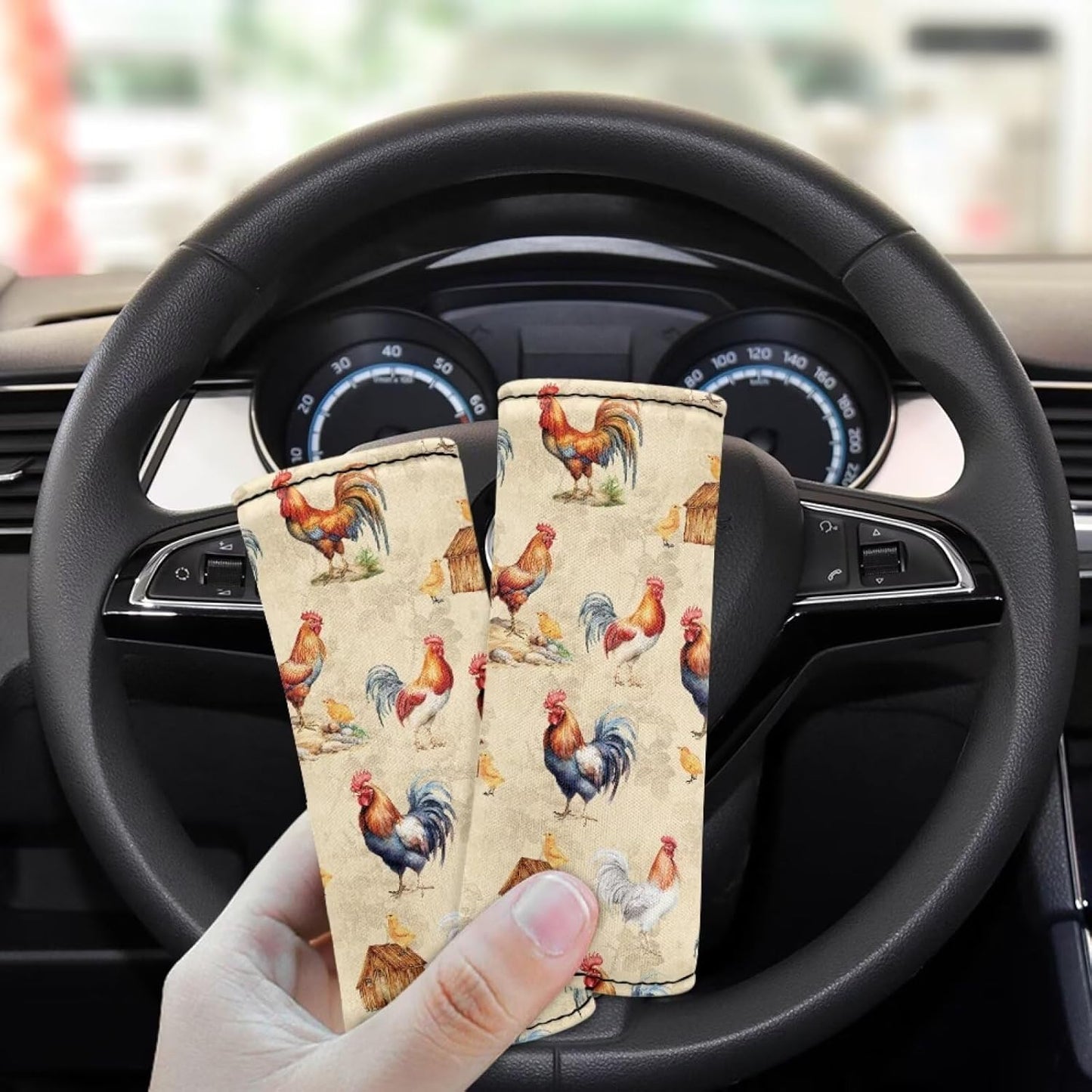 Rooster Luggage Handle Wraps Set for Suitcase Travel Accessories Comfortable Suitcase Protection