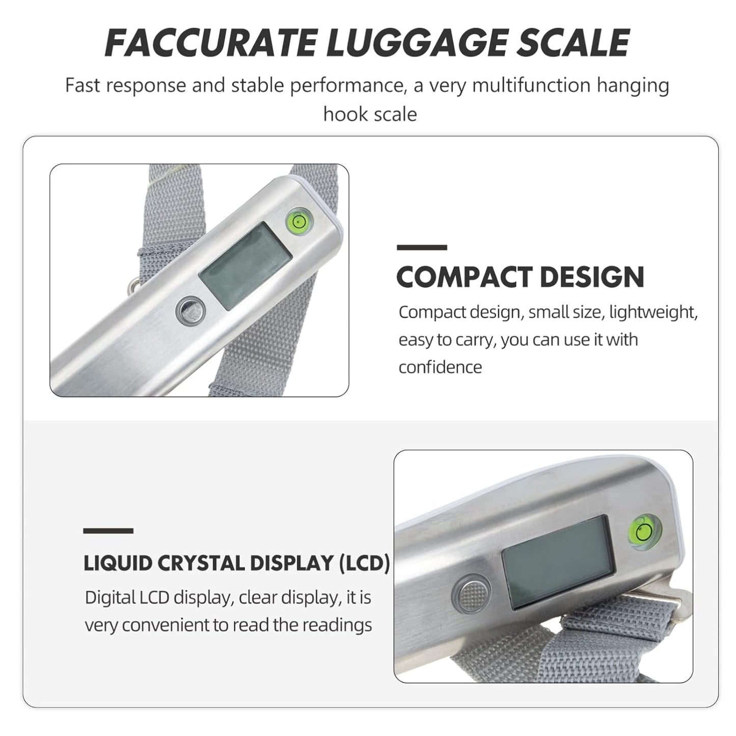 50kg Travel Weight Scale Luggage Scale for Suitcases Capacity Accurate Weighing